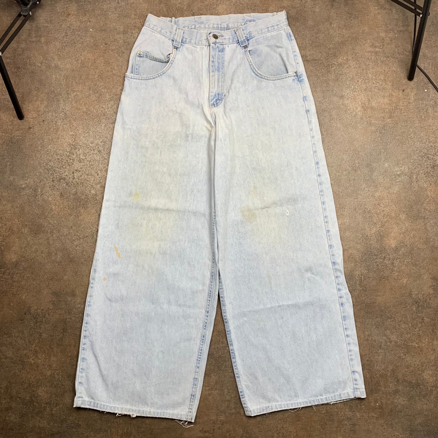 Lee Pipes 00s baggy embroidered jeans