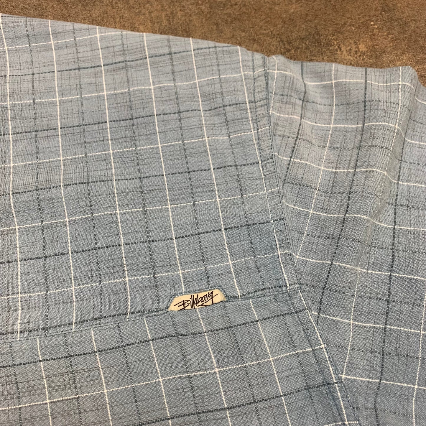 Billabong 00s blue checked button shirt