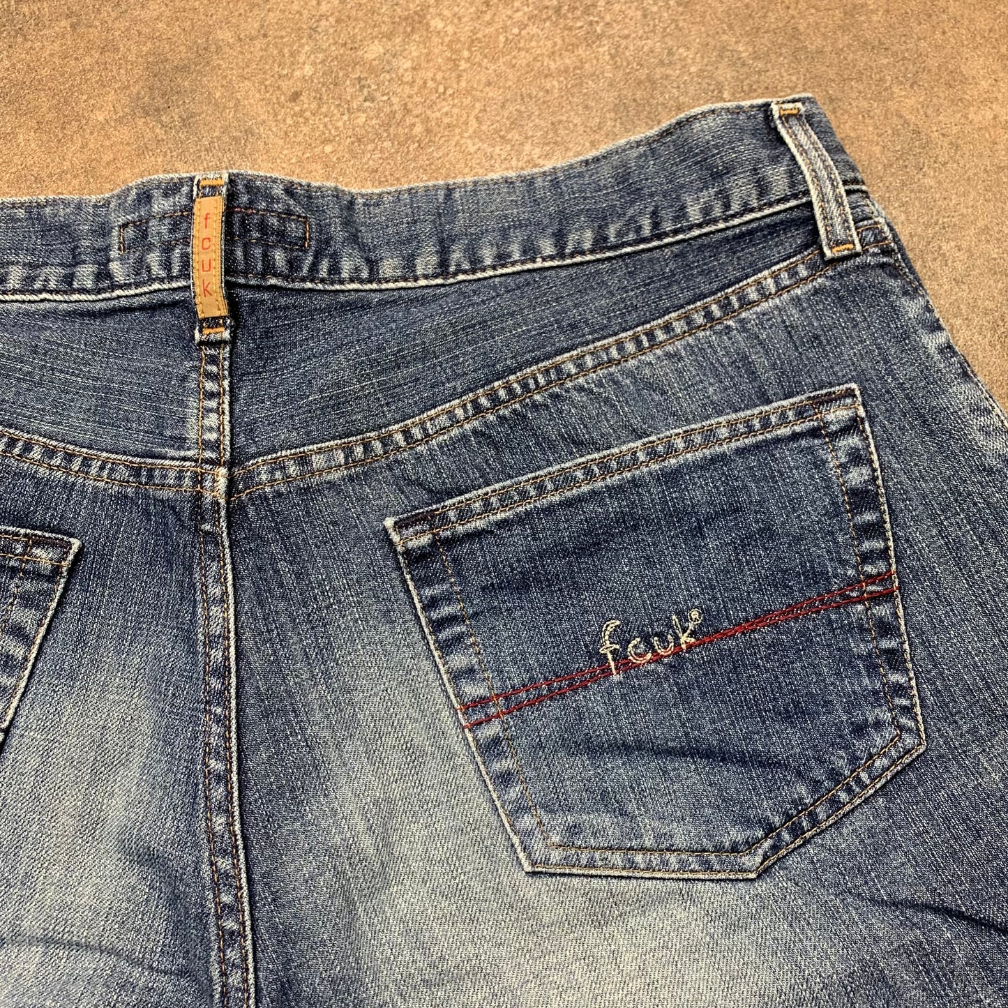 FCUK 00s baggy navy denim jeans