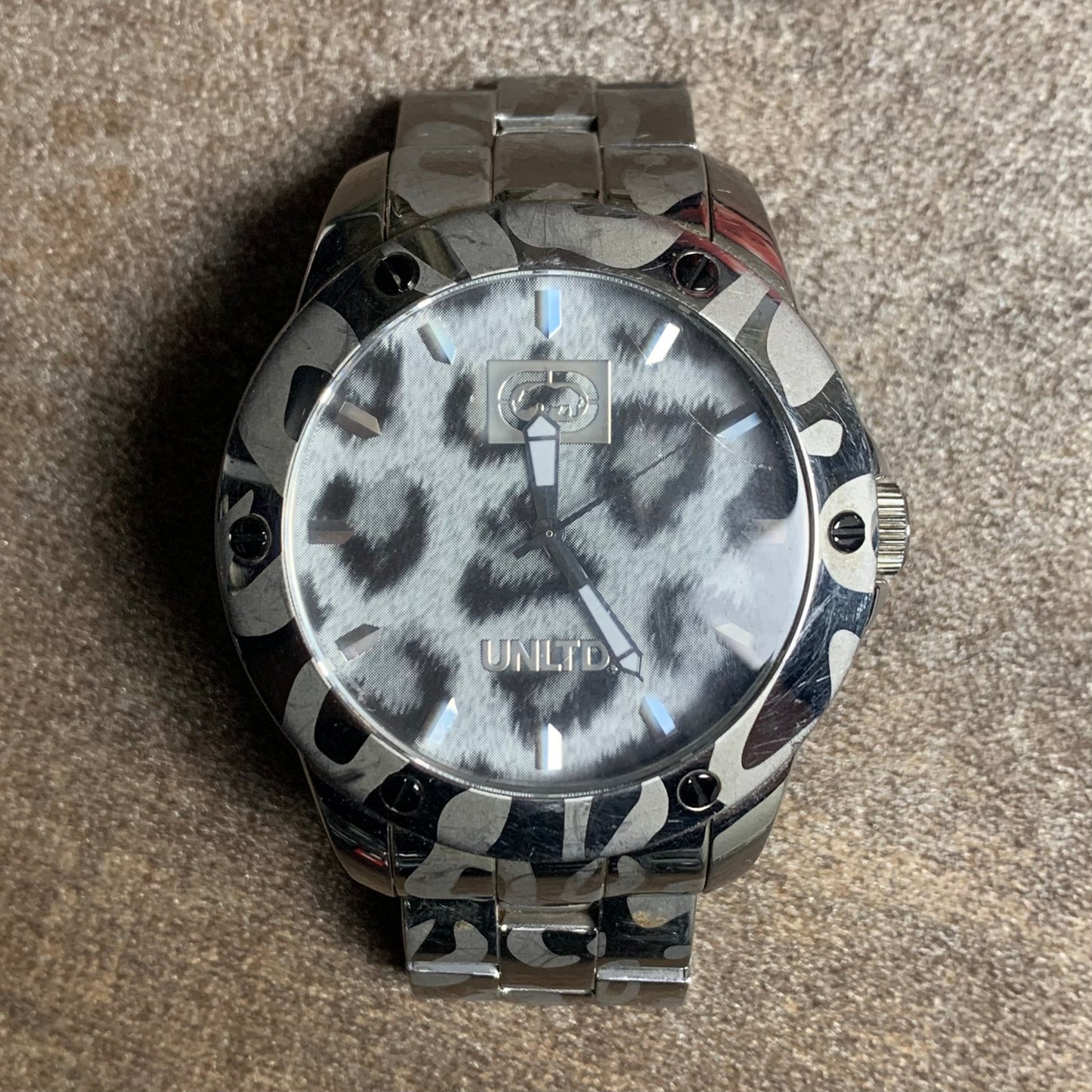 Ecko Unltd. 00s leopard print watch