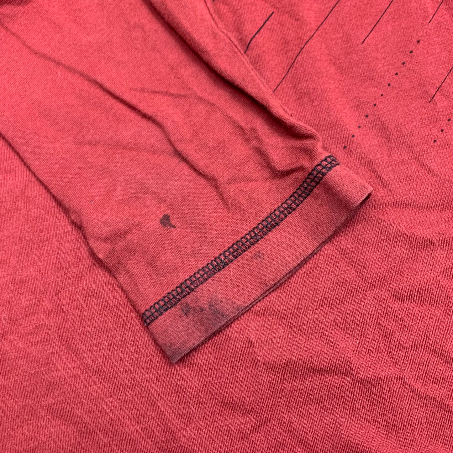 Billabong 00s red graphic long sleeve tee