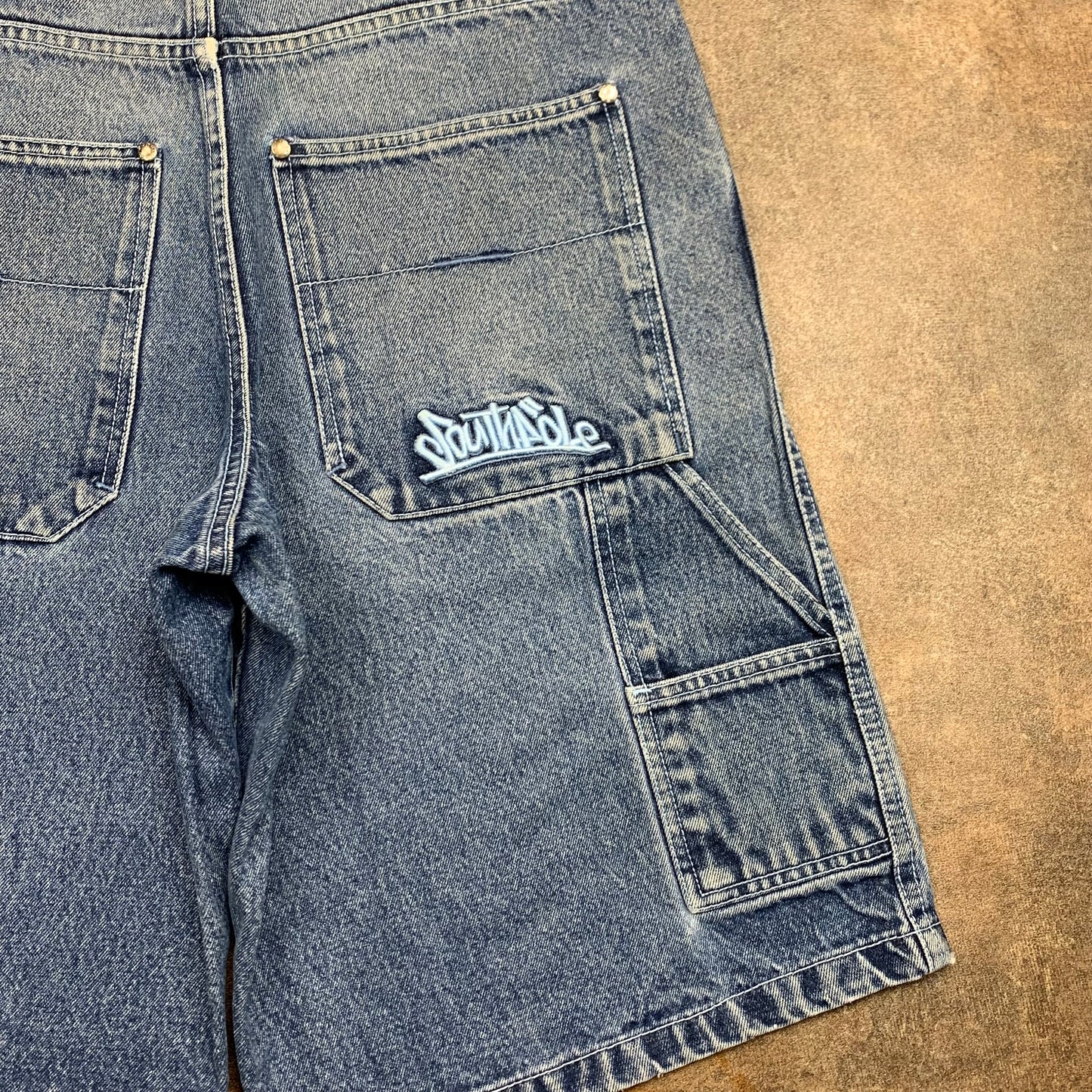 Southpole 90s blue baggy carpenter jorts