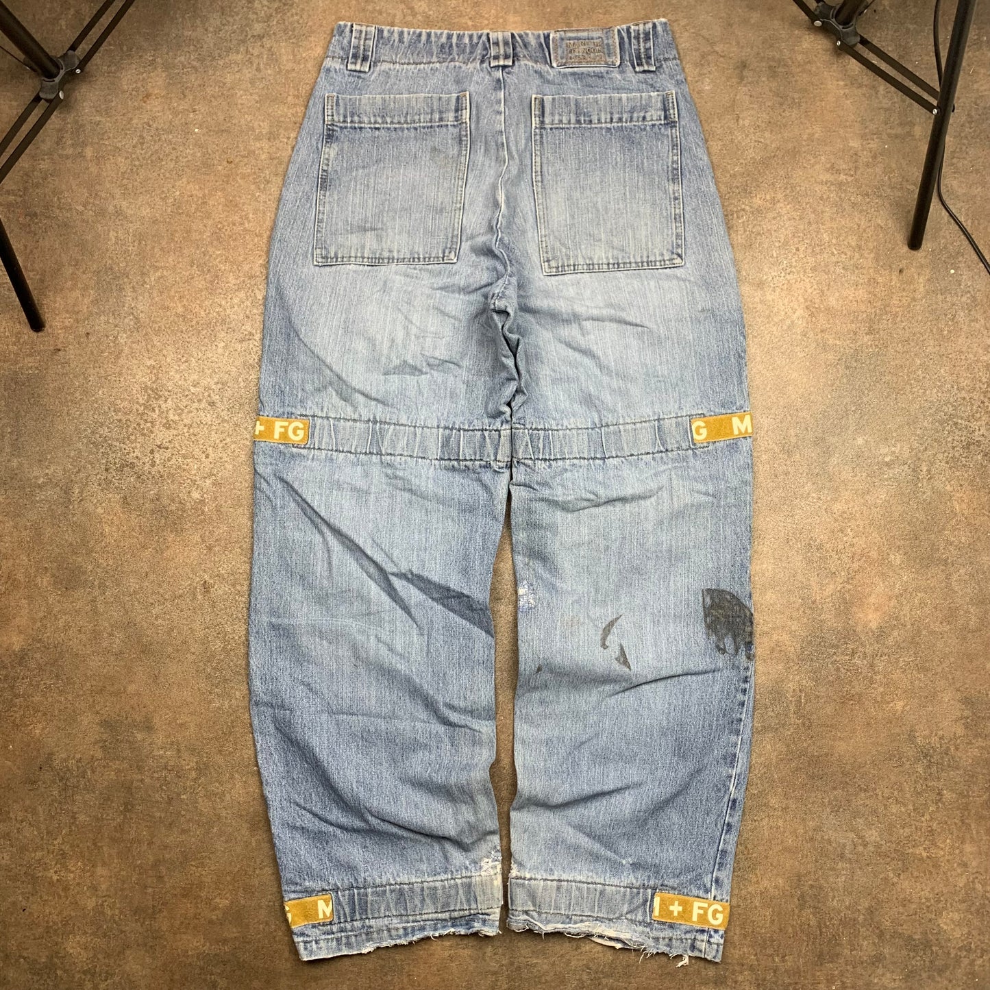 Marithé + François Girbaud 00s baggy velcro jeans