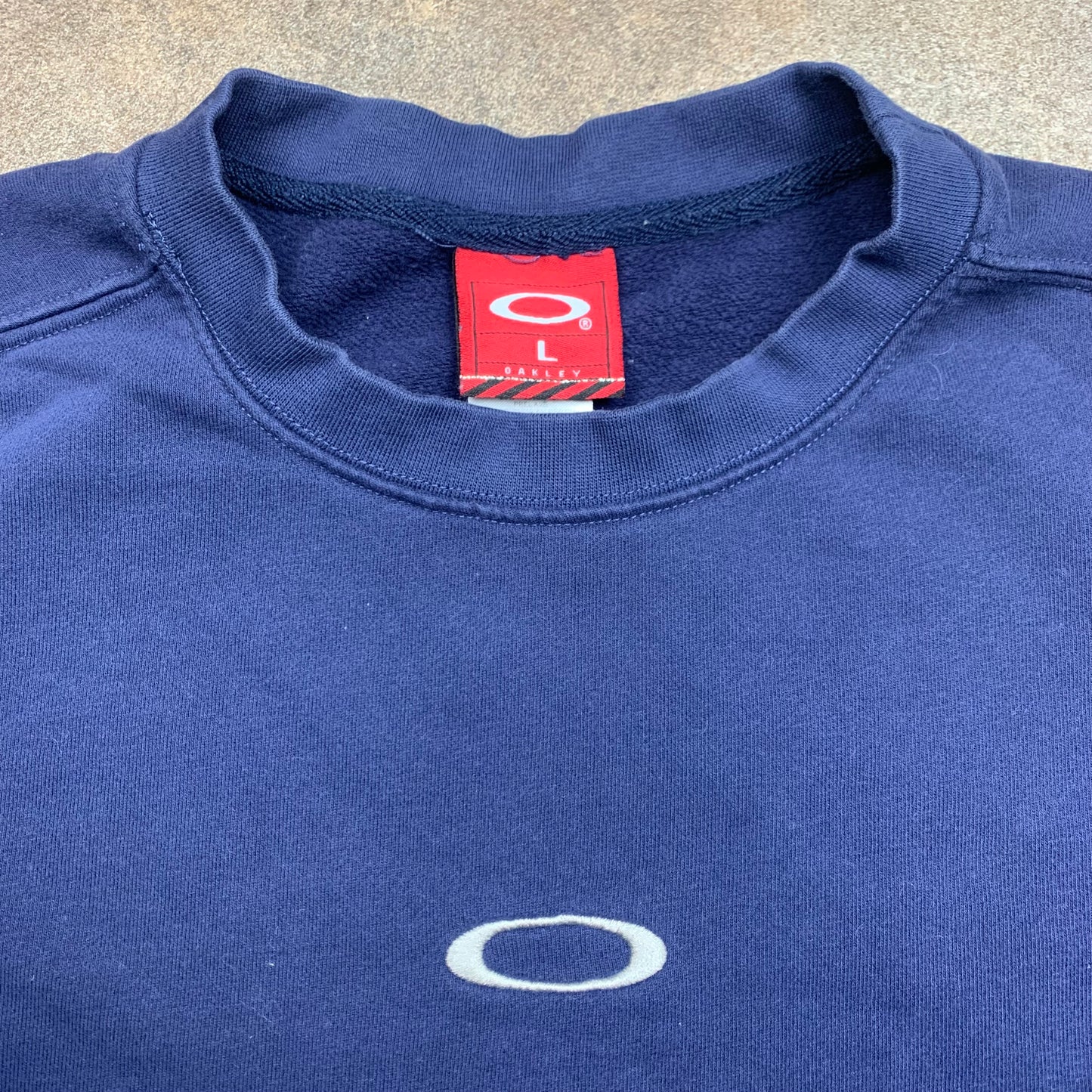 Oakley Software 00s navy boxy logo sweatshirt