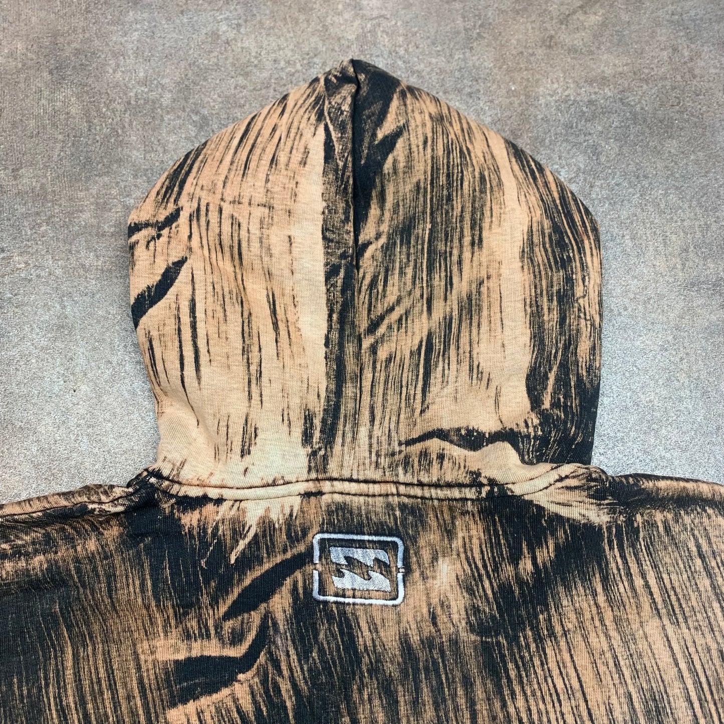 Billabong 00s graphic brown zip hoodie