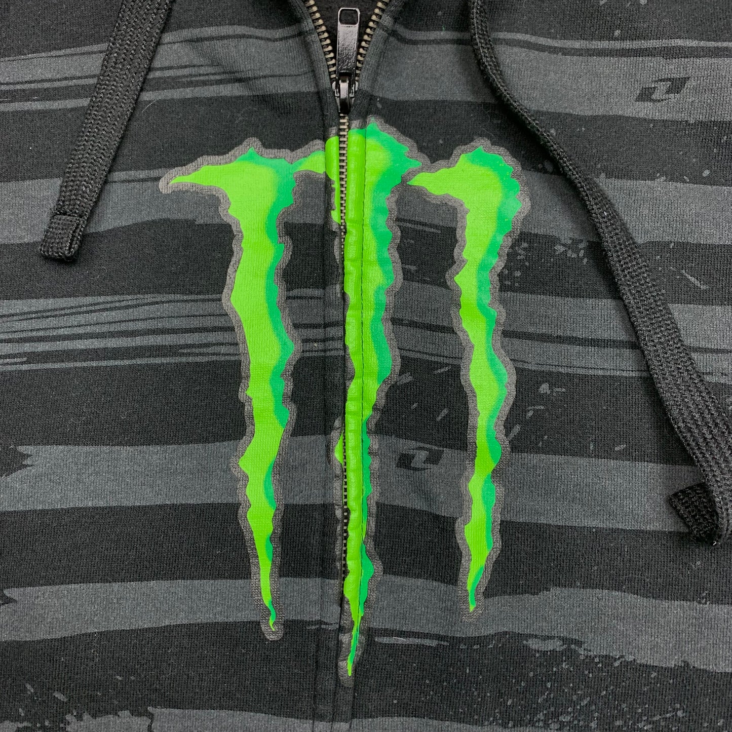 Monster Energy One Industries graphic grunge hoodie