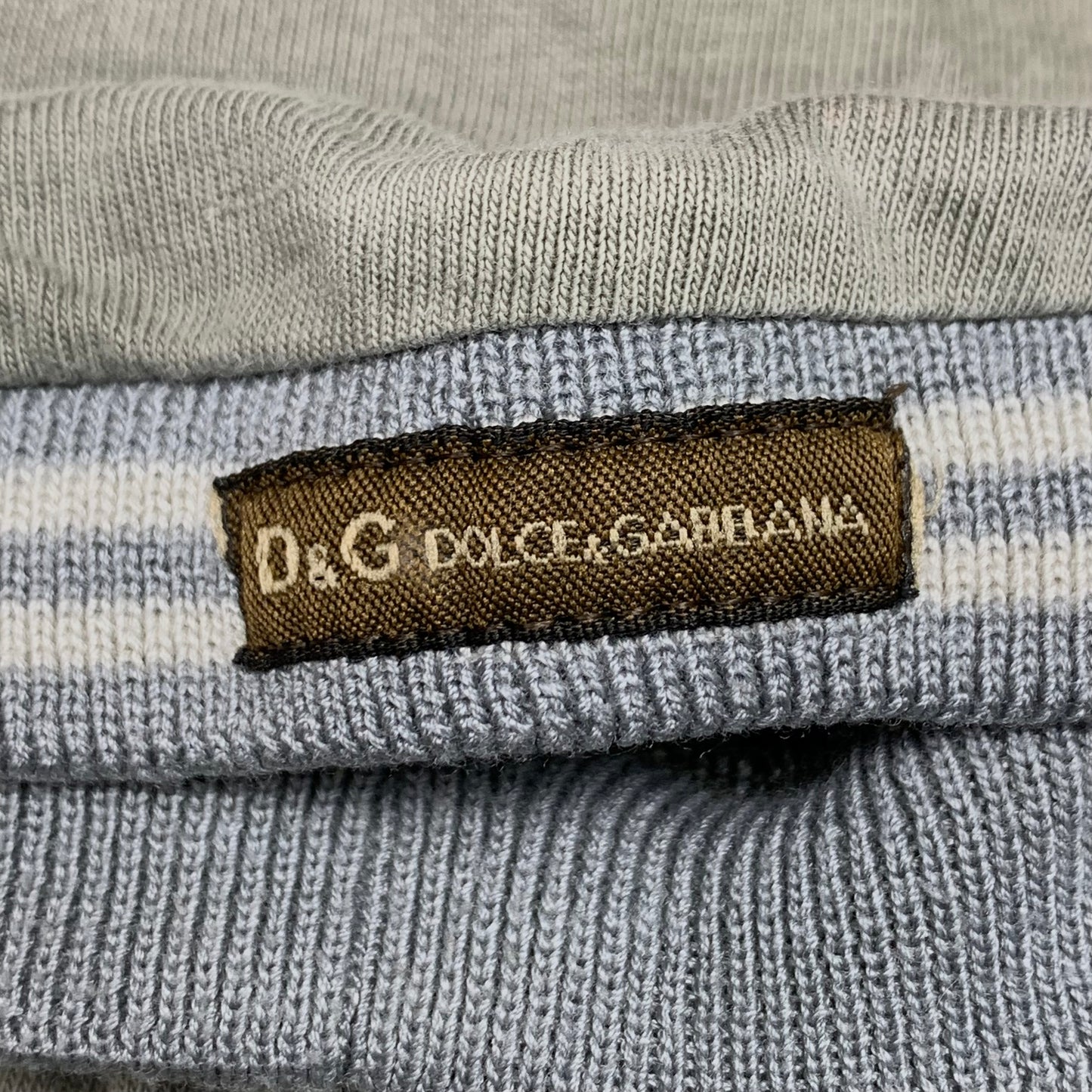 Dolce & Gabbana 00s graphic khaki polo shirt