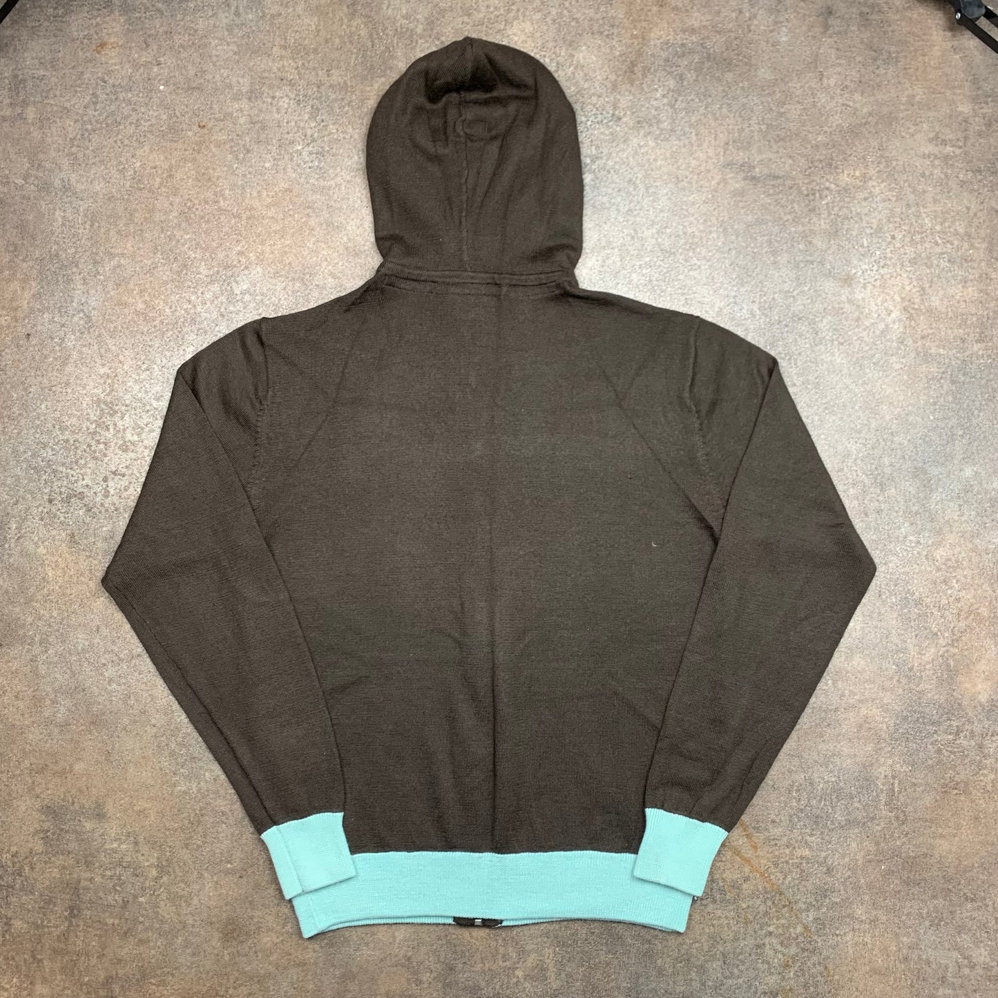 Quiksilver 00s brown knit zip hoodie