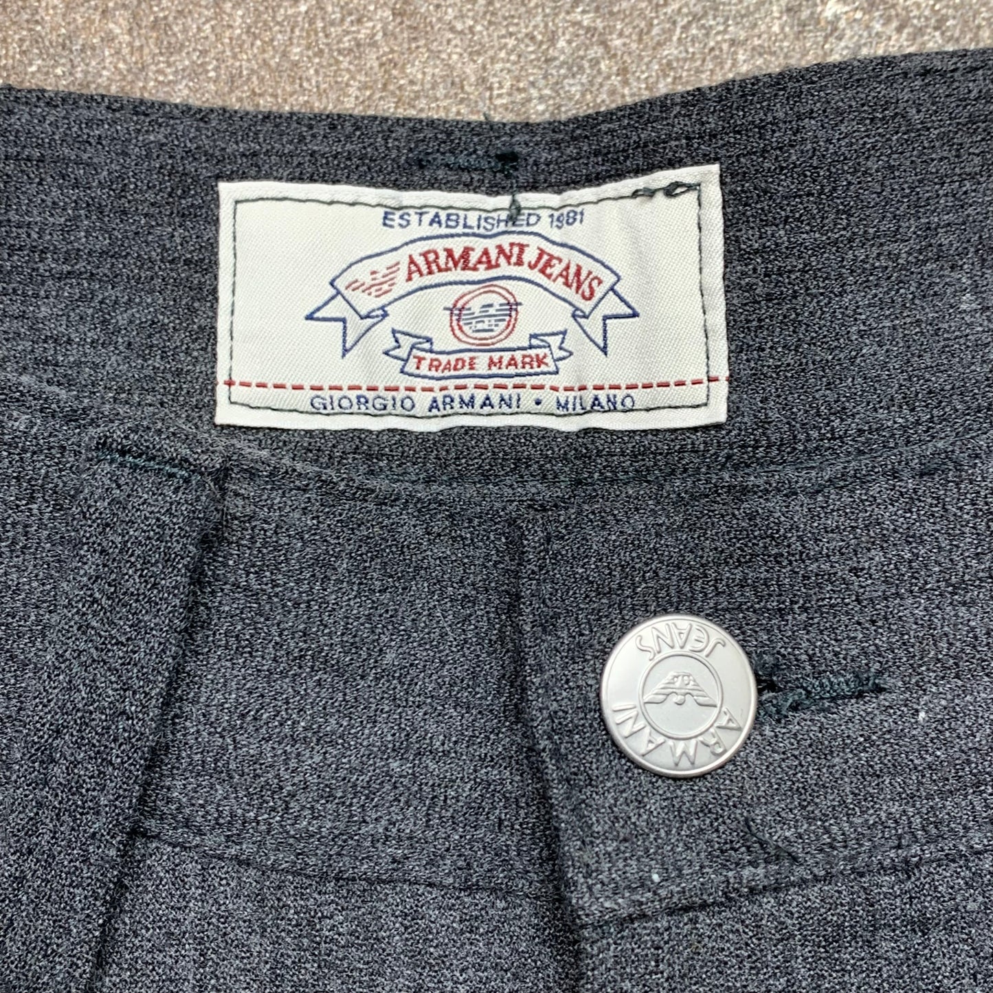 Armani Jeans 00s grey striped jeans