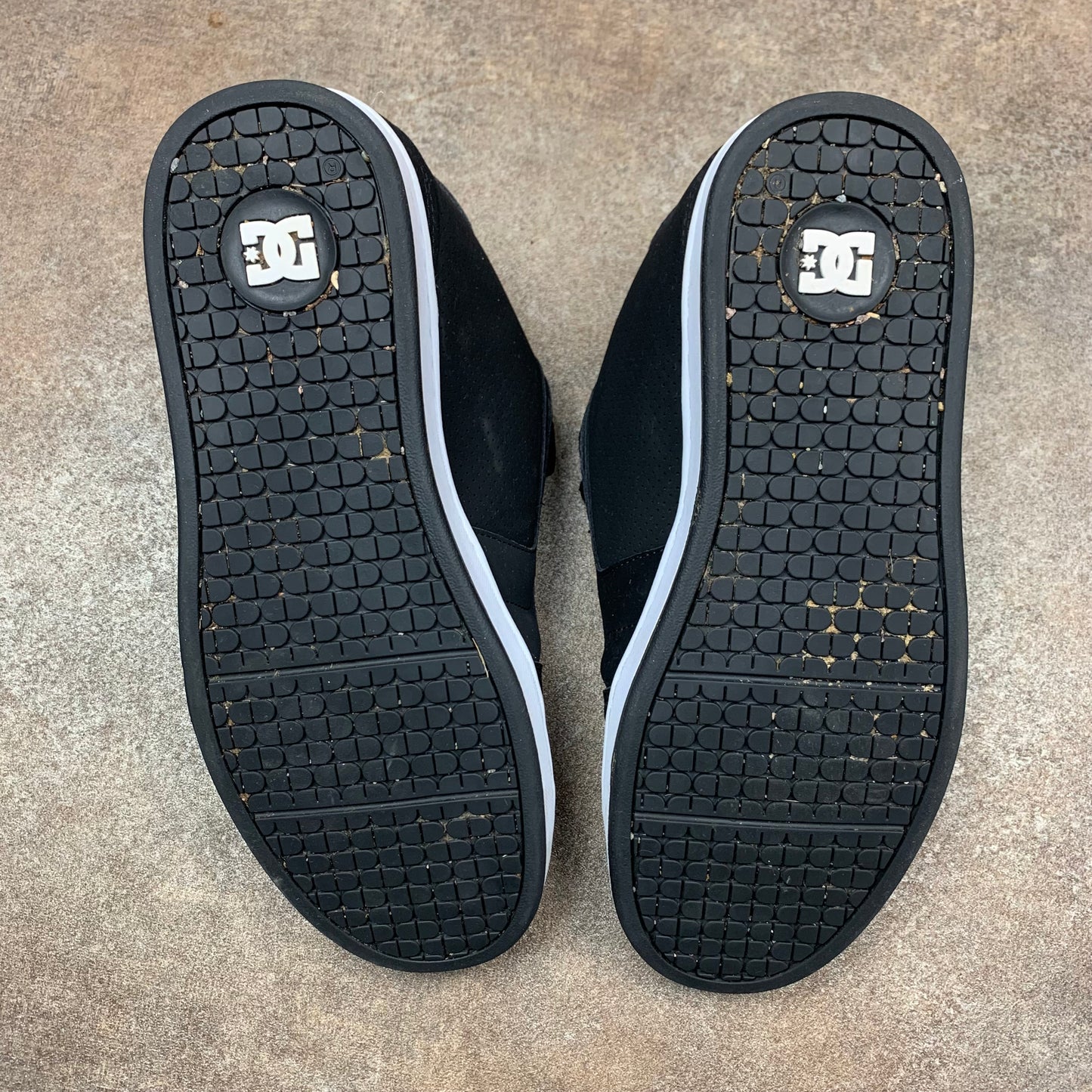 DC Shoes black white grunge trainers