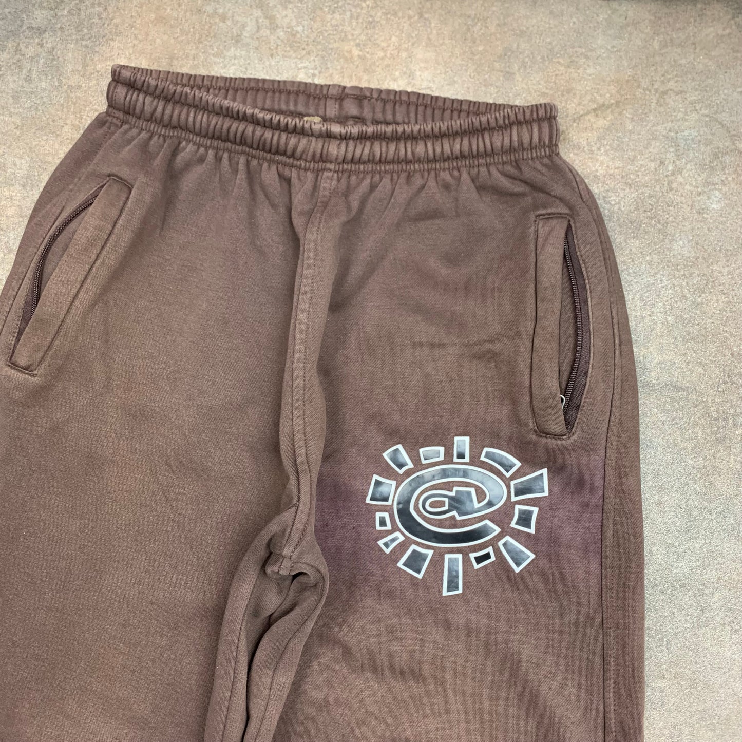 Always Do What You Should Do baggy graphic joggers