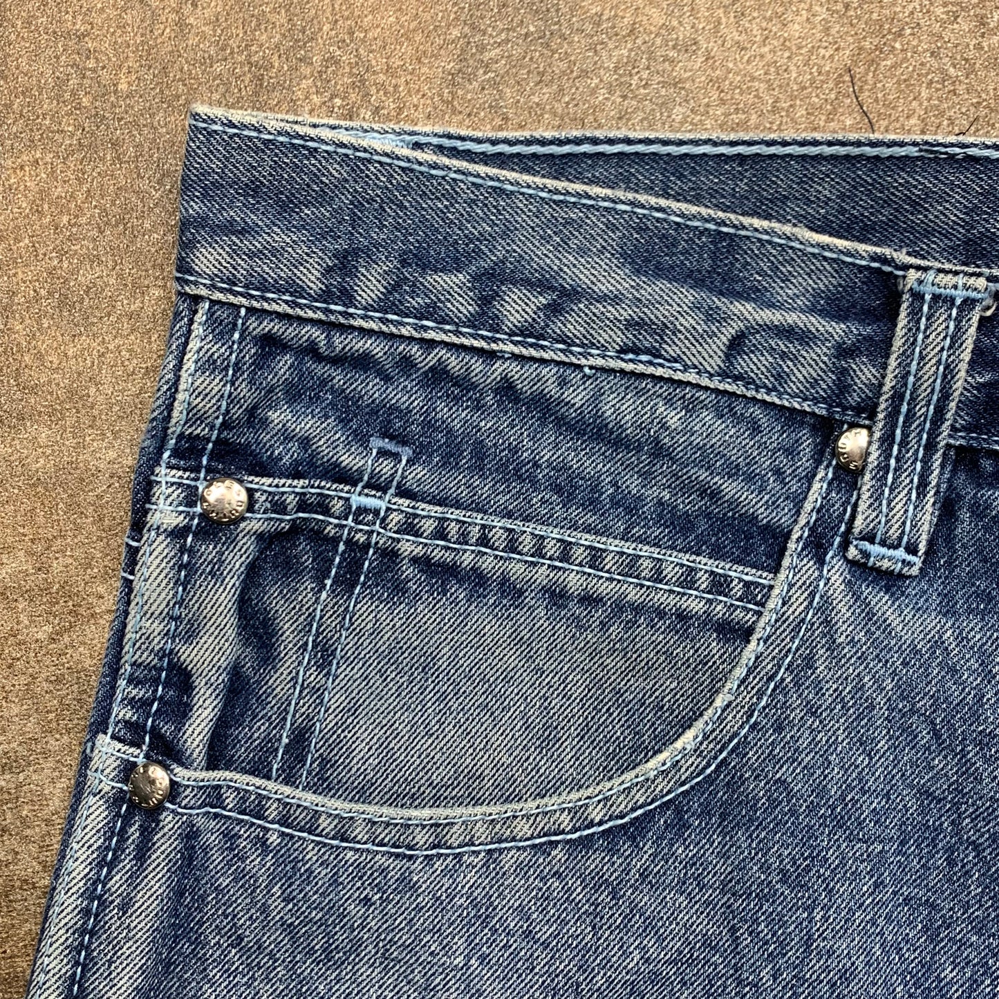 Southpole 90s blue baggy carpenter jorts