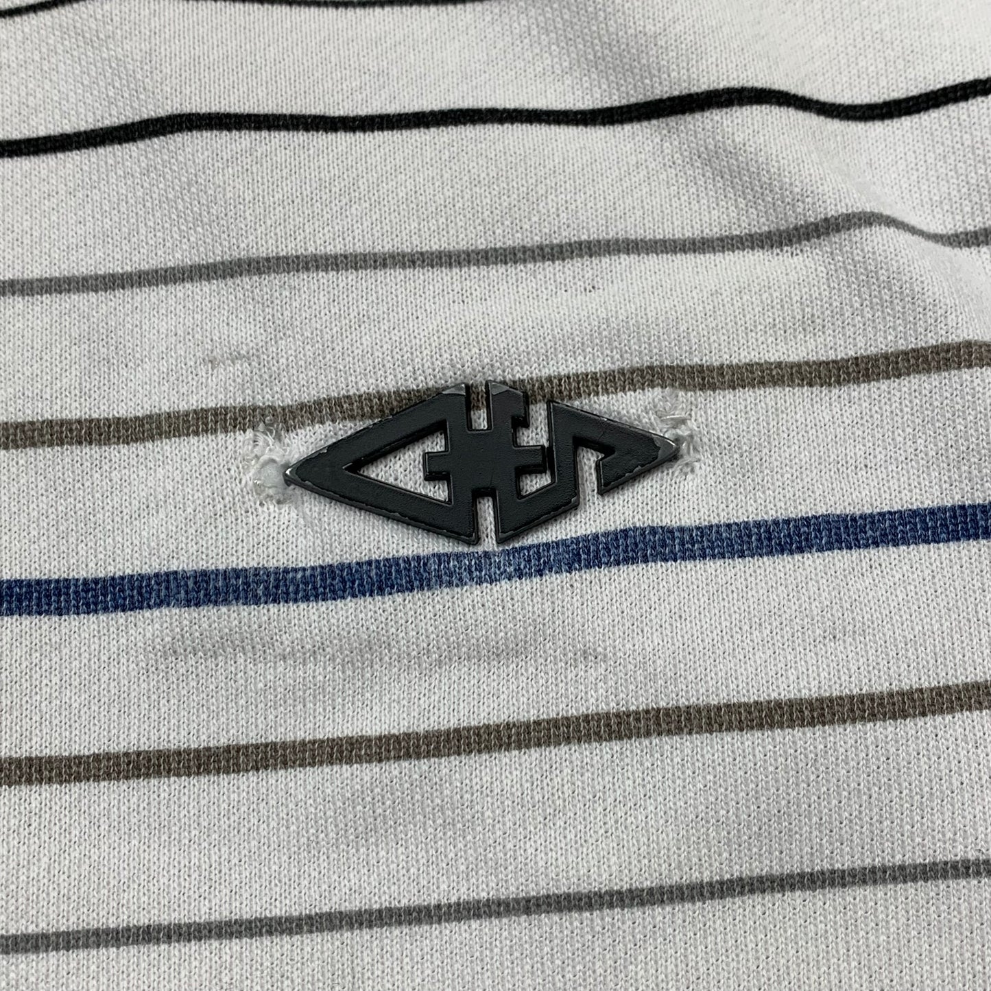 Quiksilver 00s striped gimp zip hoodie (L)