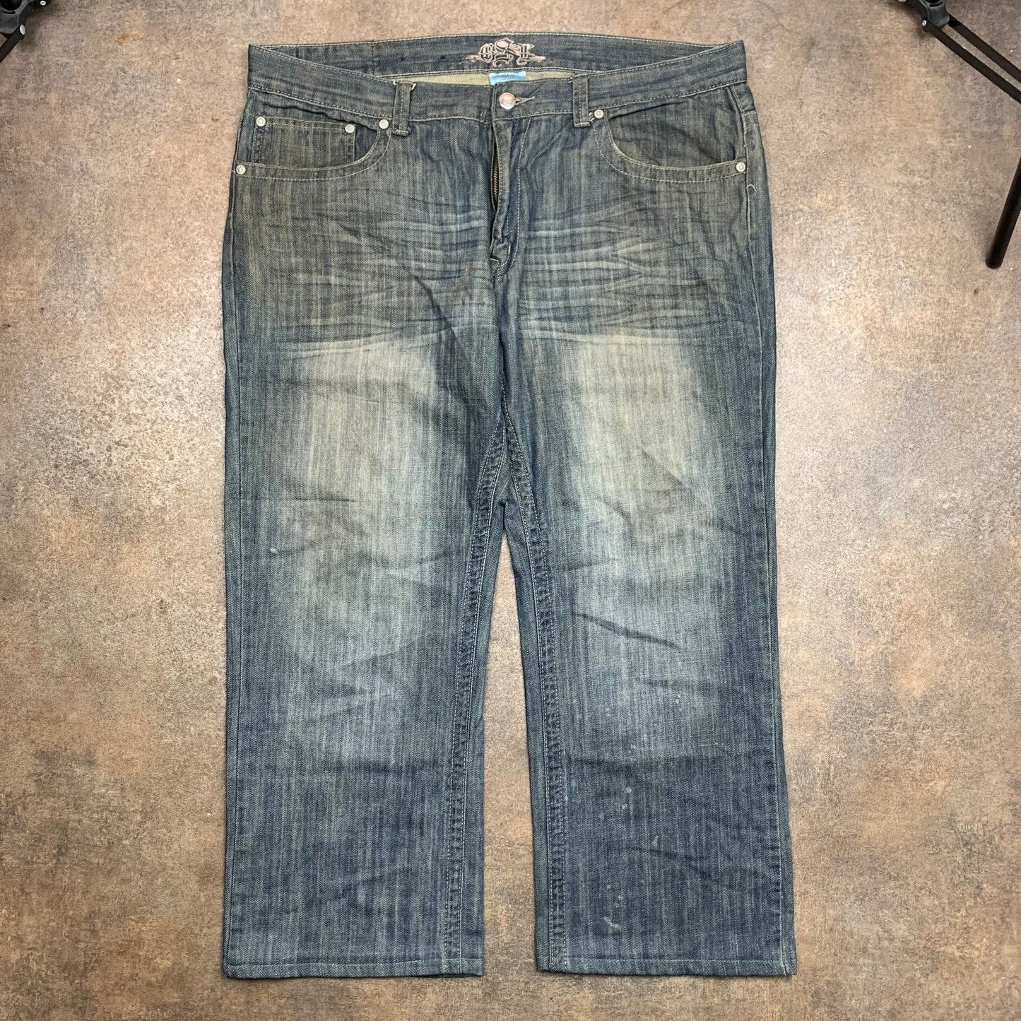 00s baggy grunge graphic jeans