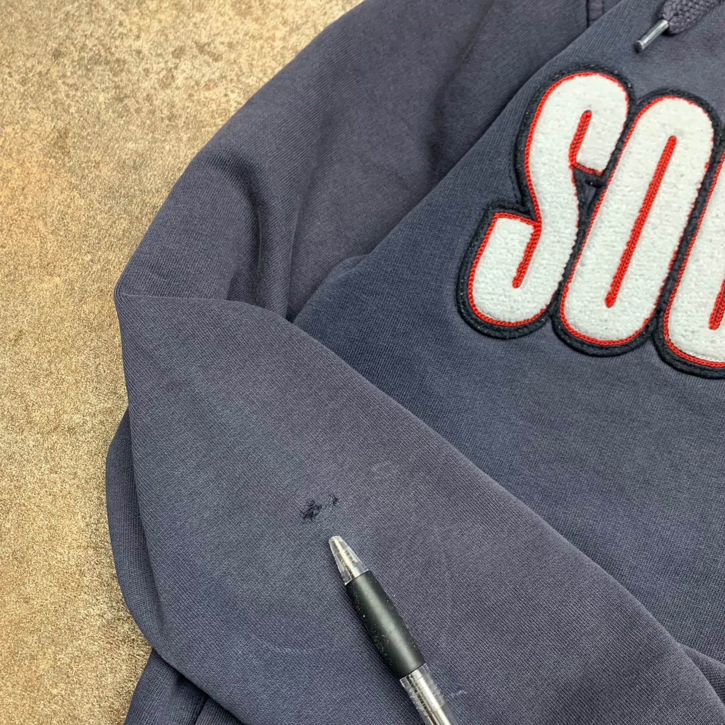 Southpole 00s navy graphic zip hoodie