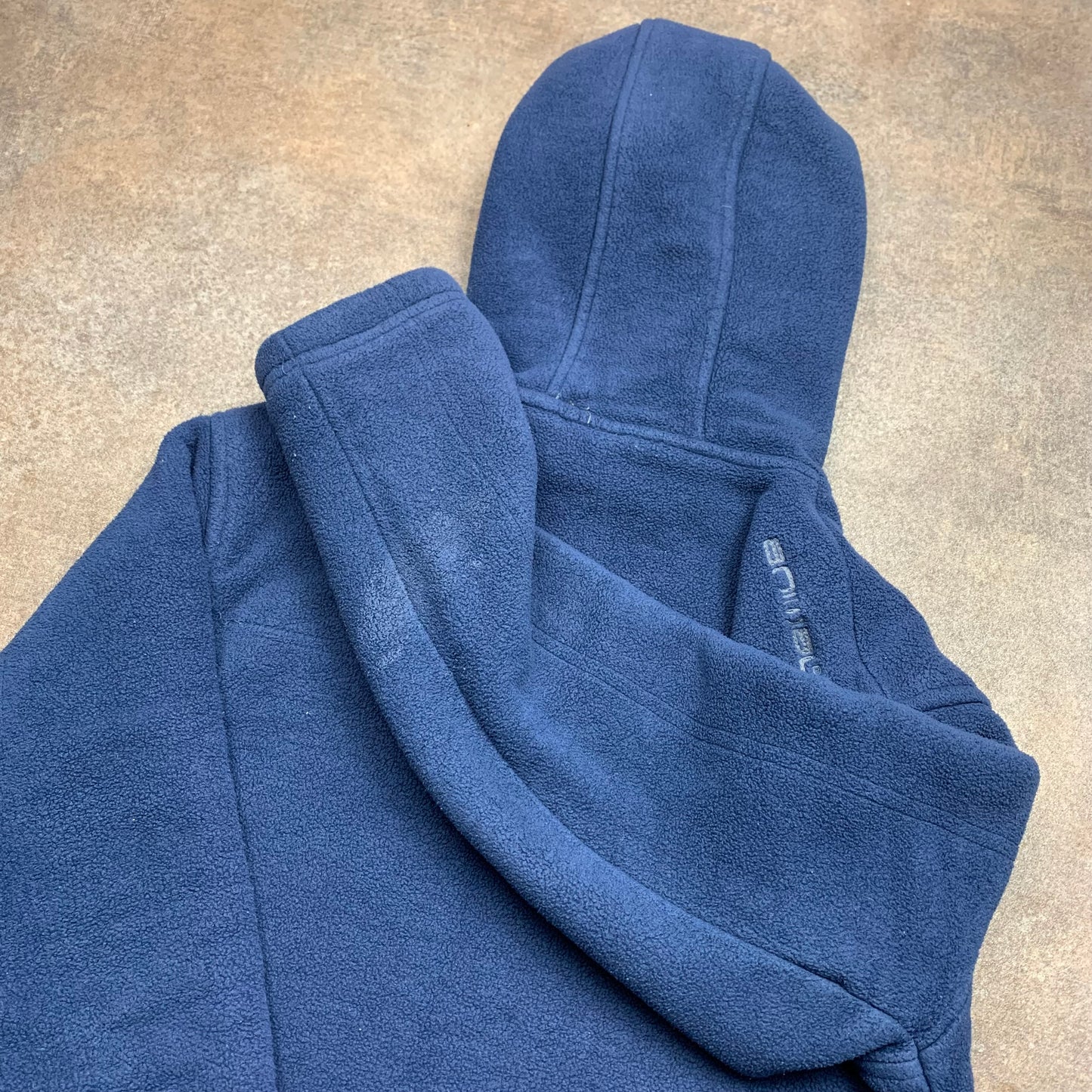 Animal 00s navy graphic lined fleece hoodie