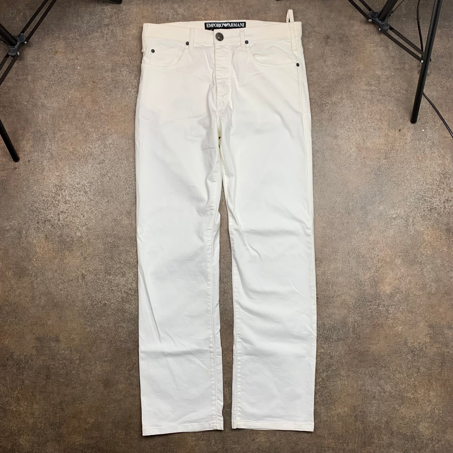 Emporio Armani executive program white chinos
