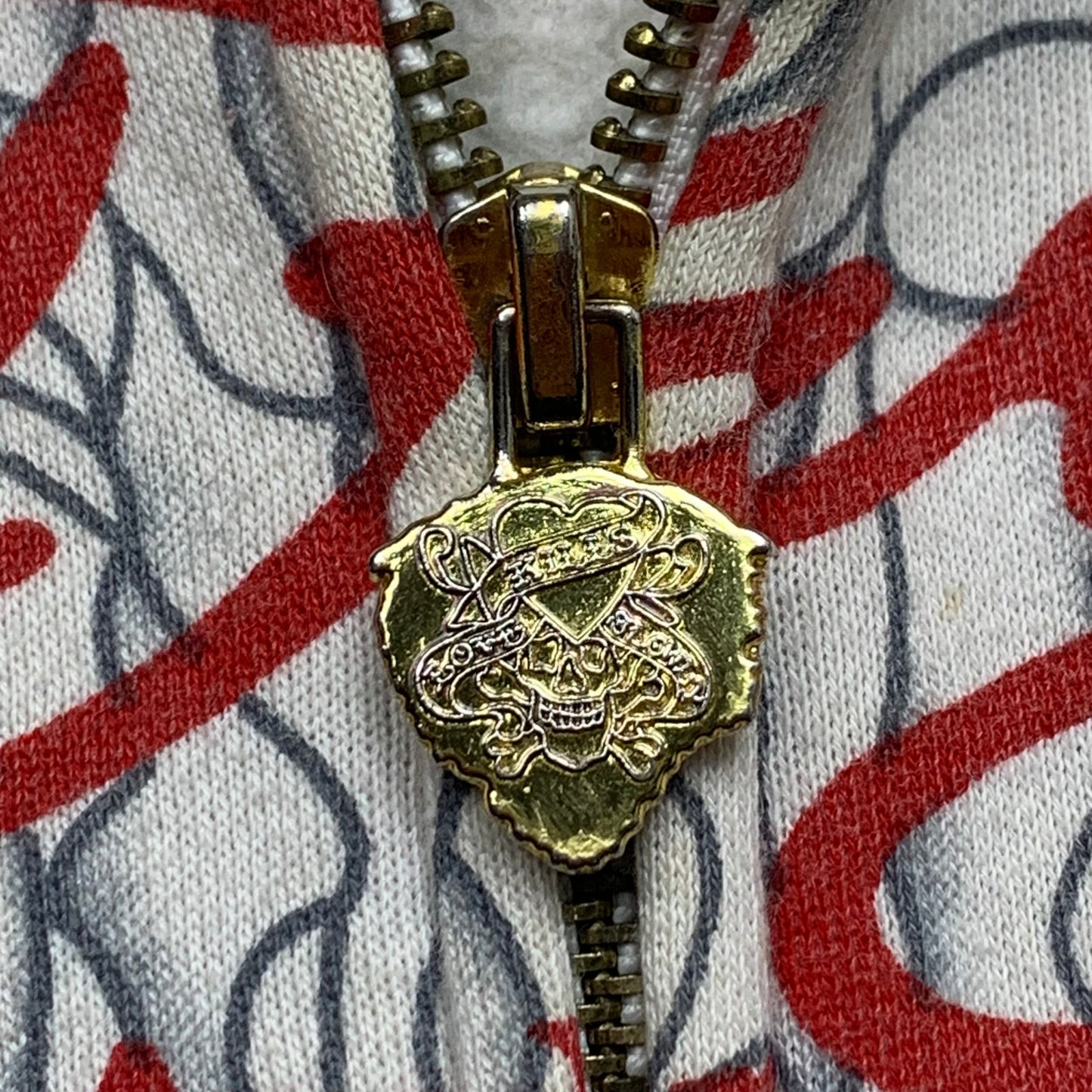 Ed Hardy 00s Christian Audigier studded graphic hoodie