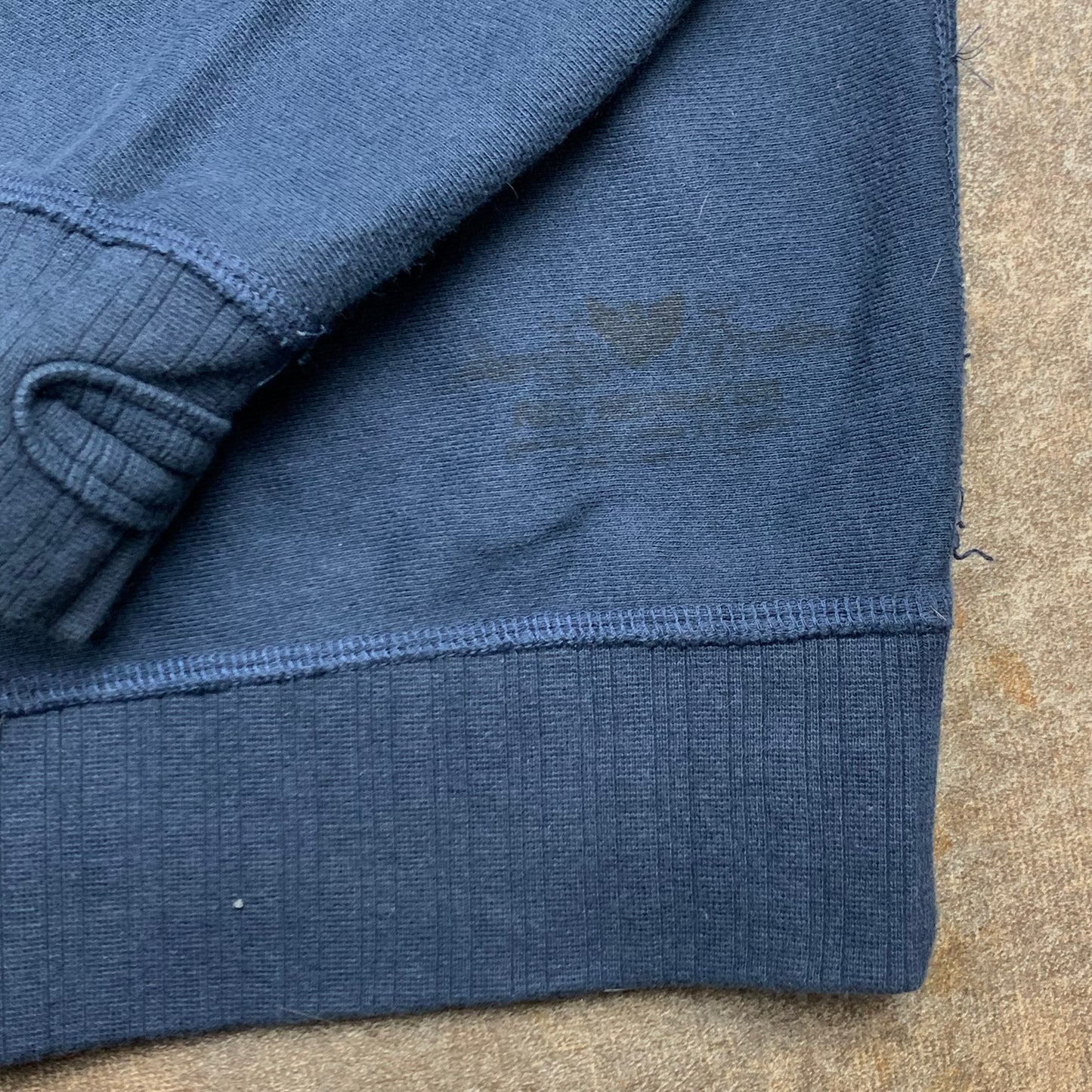 Hurley 00s navy grunge graphic zip hoodie