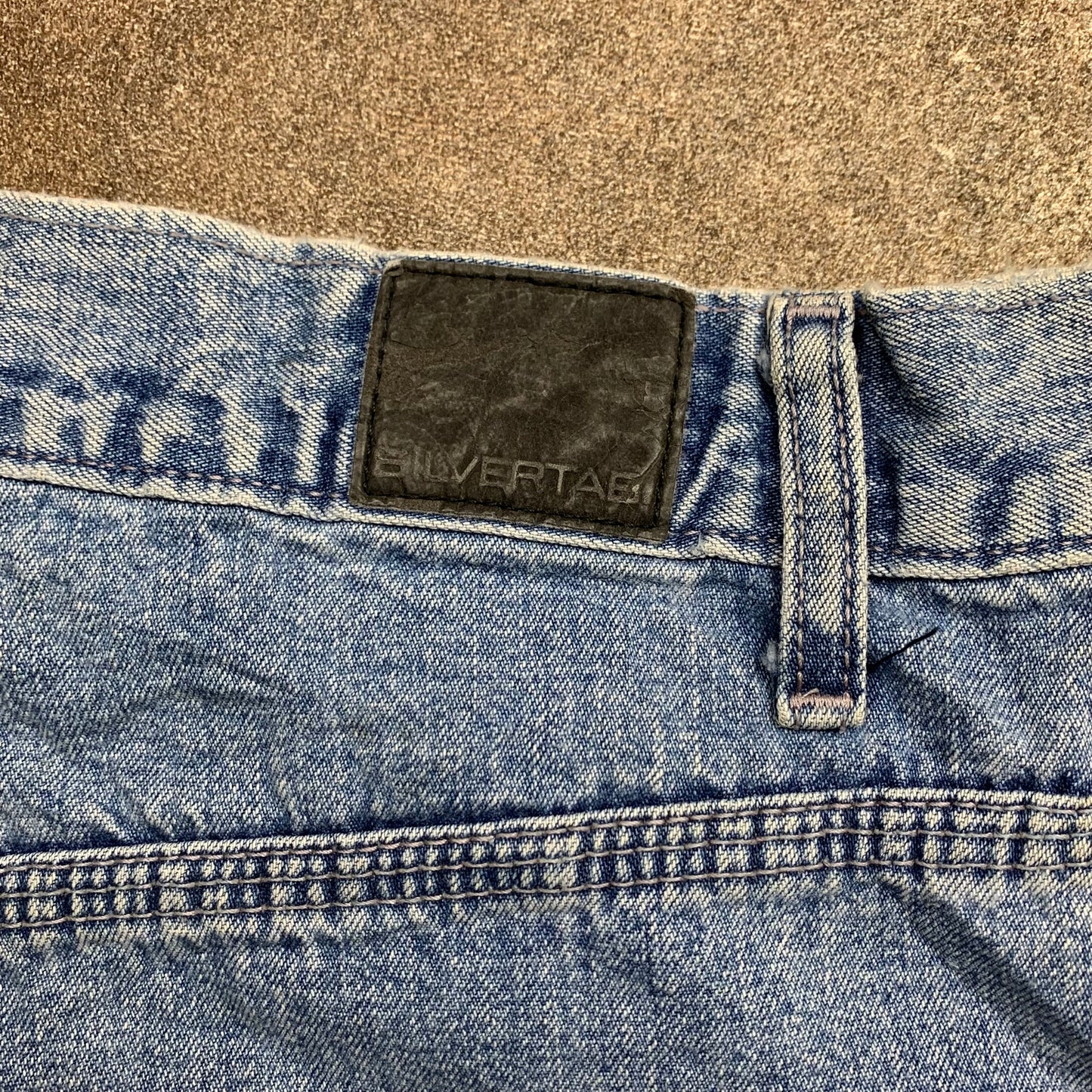 Levi's Silvertab 00s baggy carpenter blue jeans