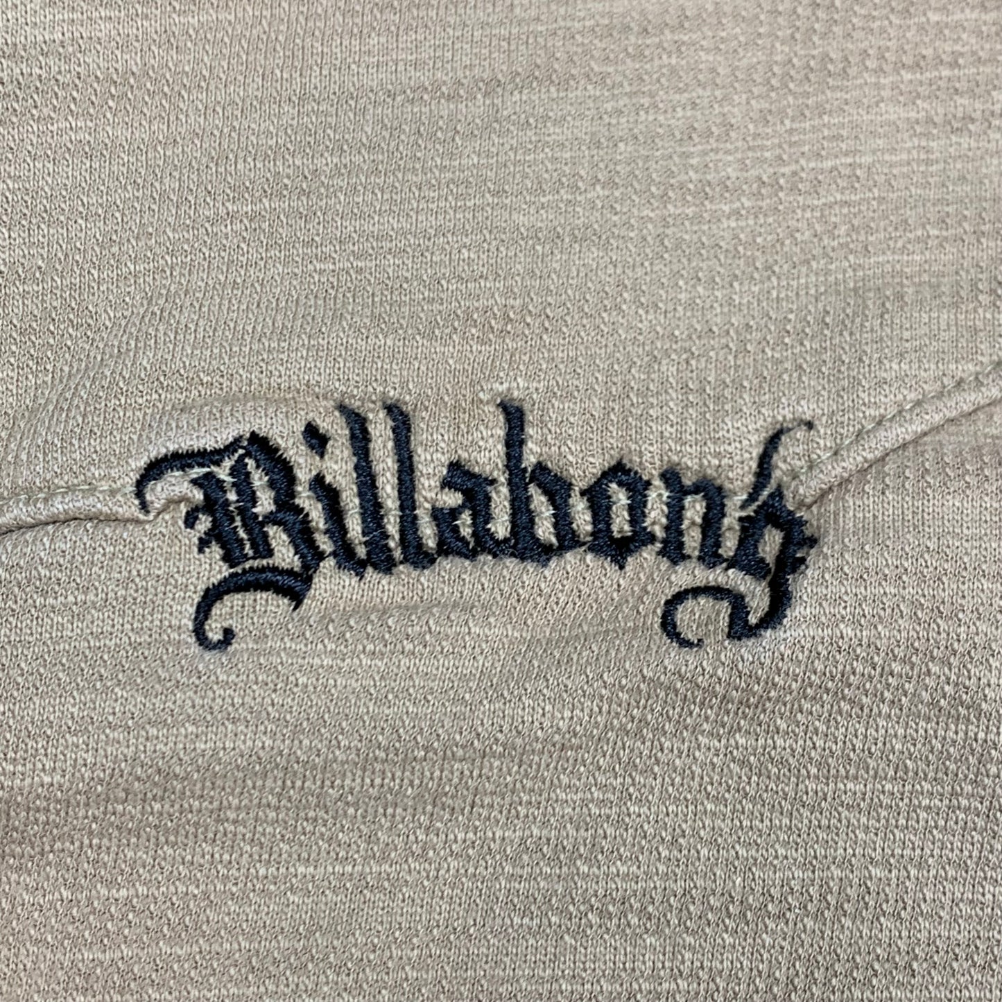 Billabong 00s graphic cream beige zip jumper