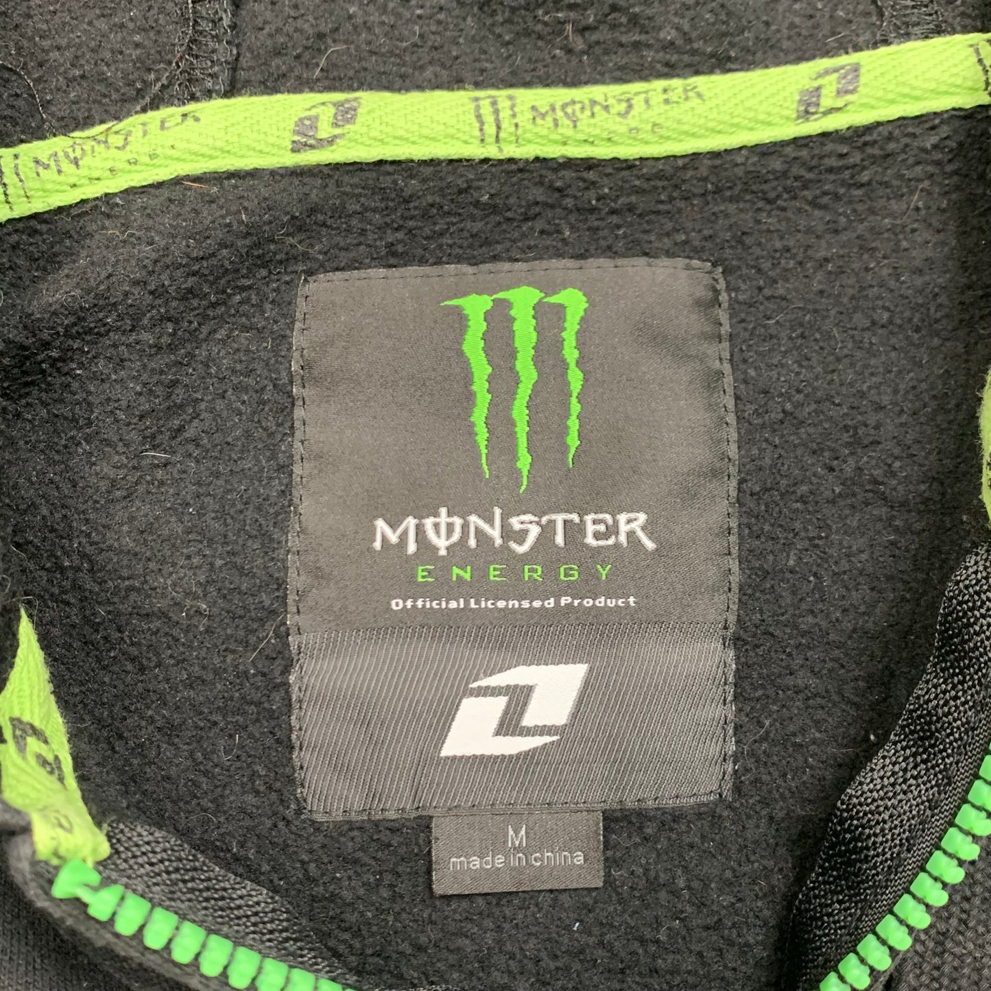 One Industries x Monster Energy 00s black graphic hoodie