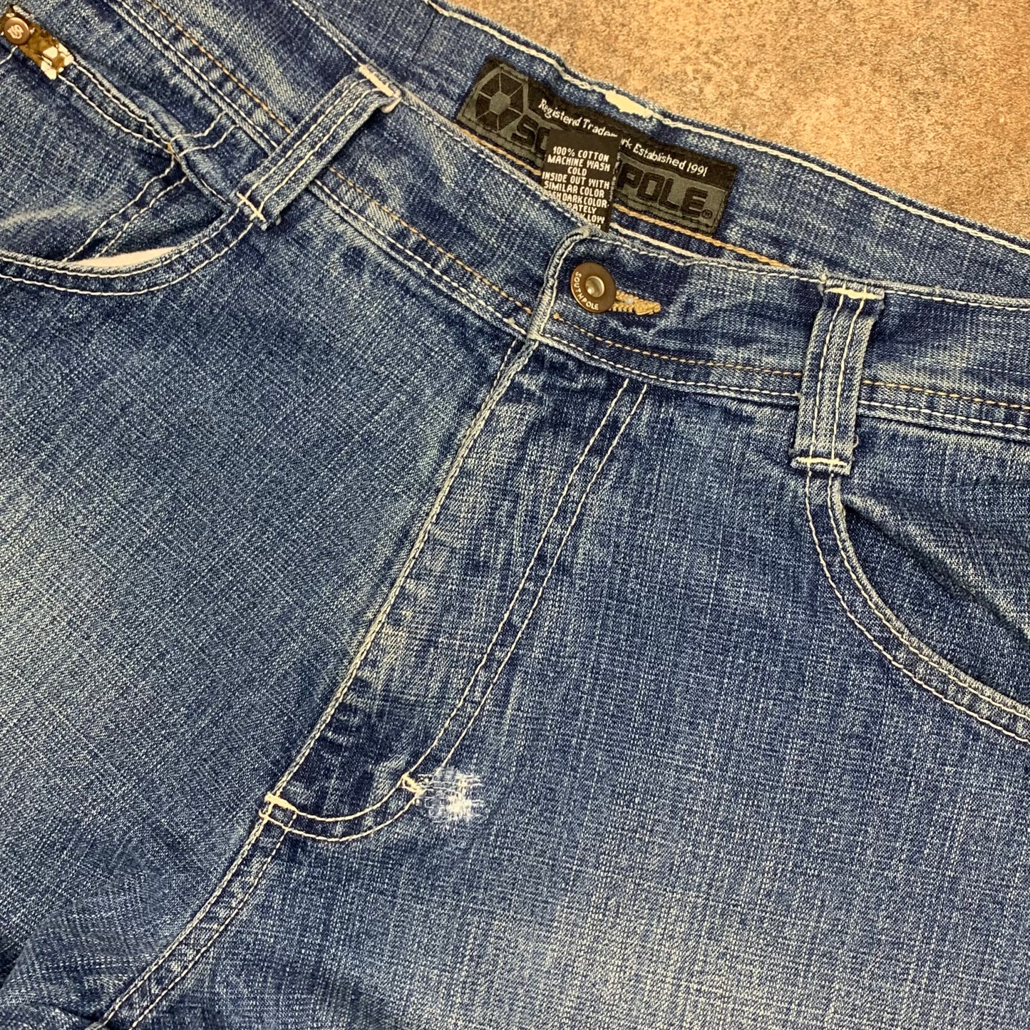 Southpole 00s baggy brown tab jeans