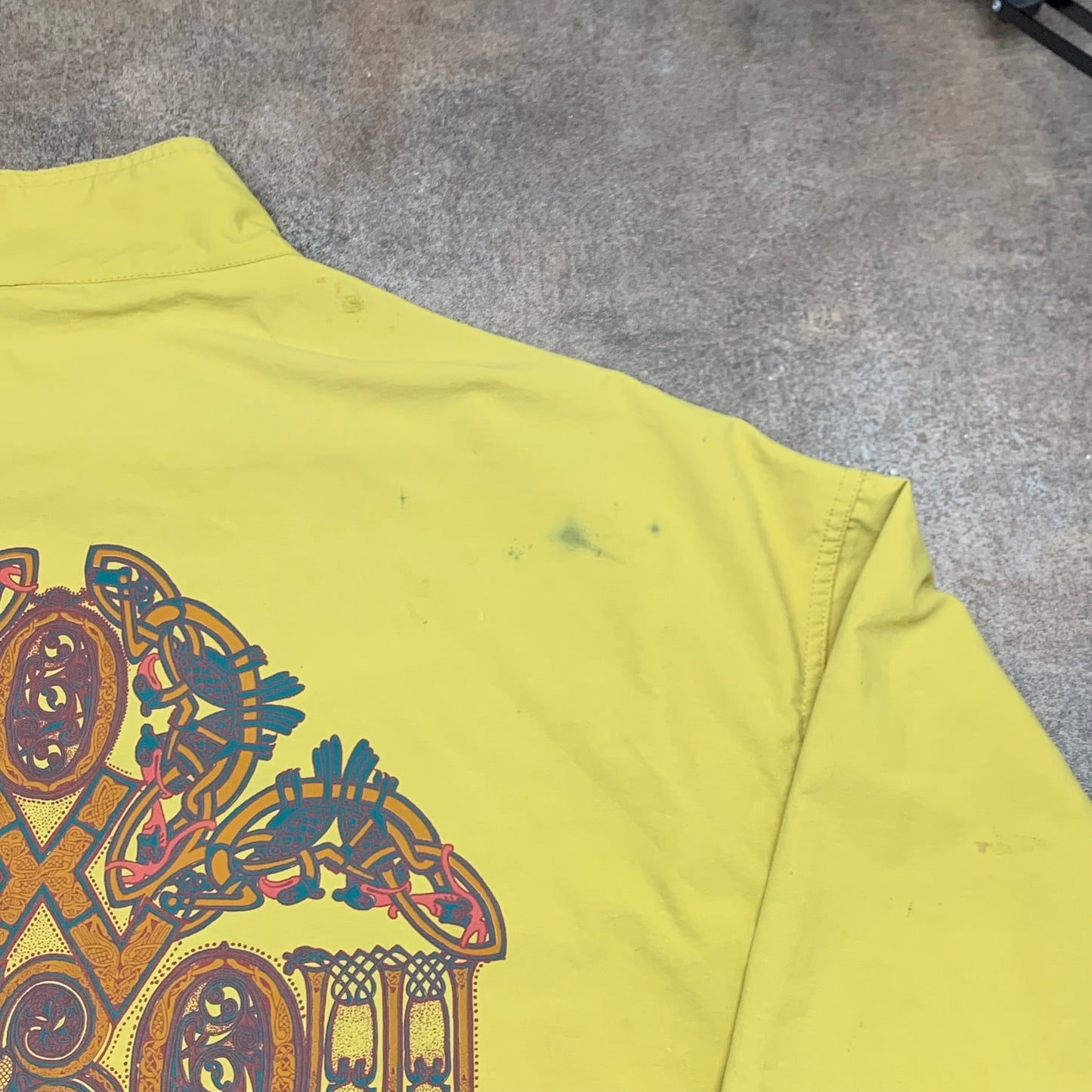 Oxbow 90s yellow graphic boxy zip jacket