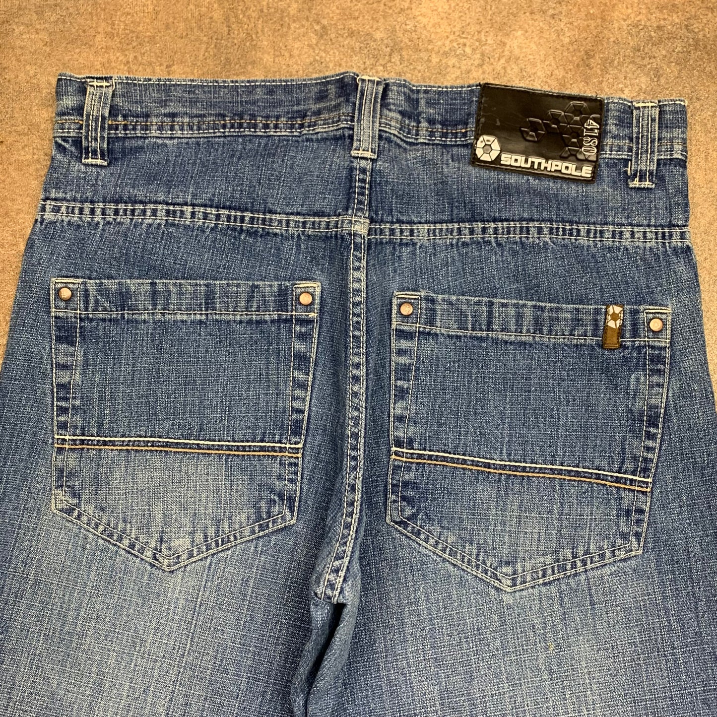 Southpole 00s baggy brown tab jeans