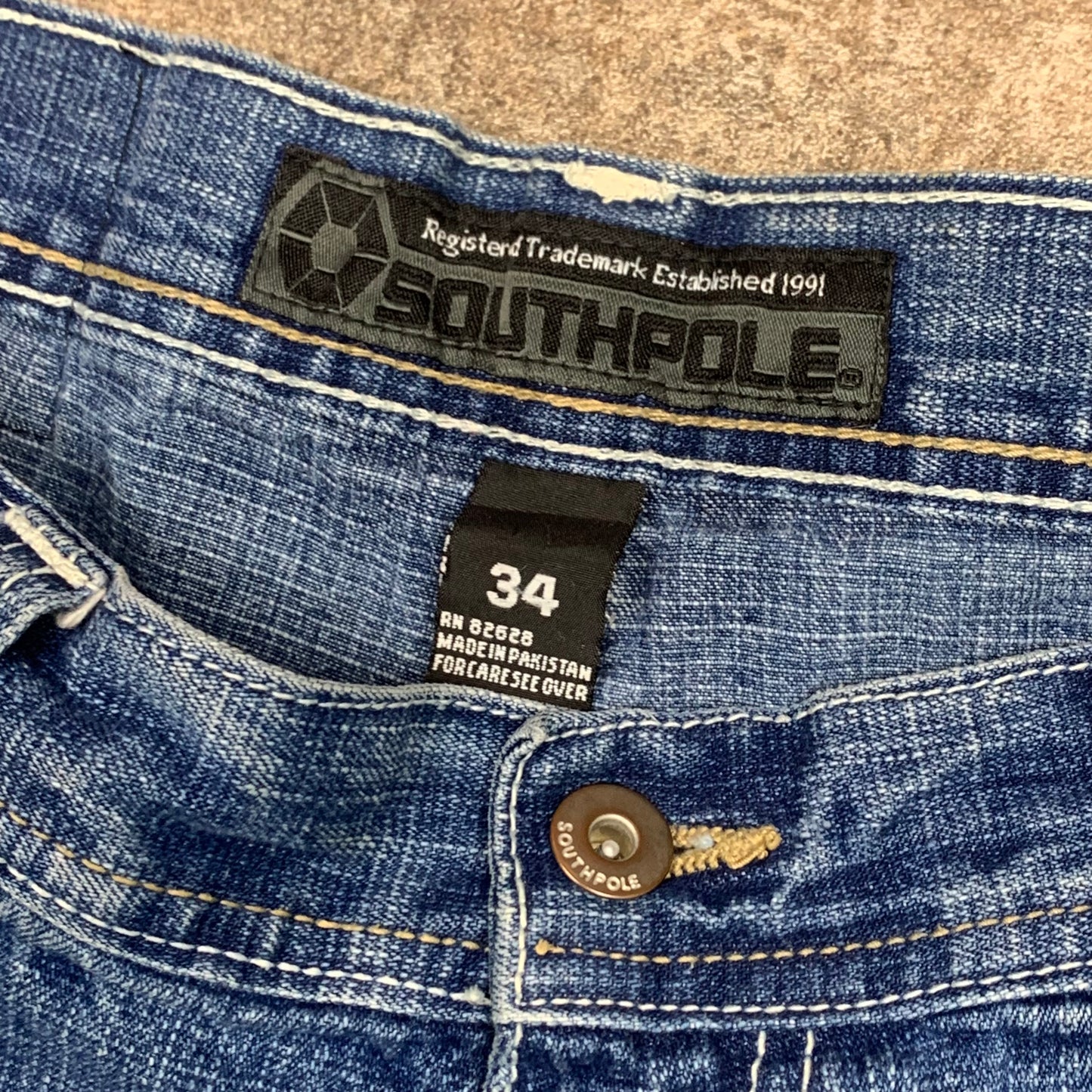 Southpole 00s baggy brown tab jeans