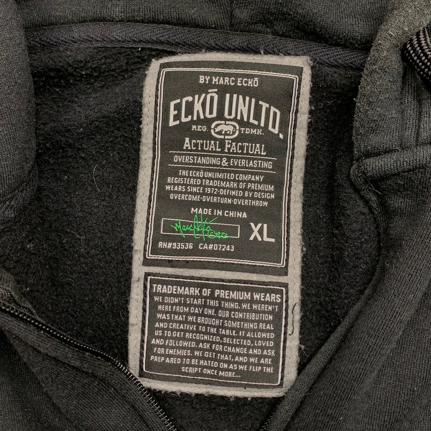 Ecko Unltd. 00s black studded graphic hoodie