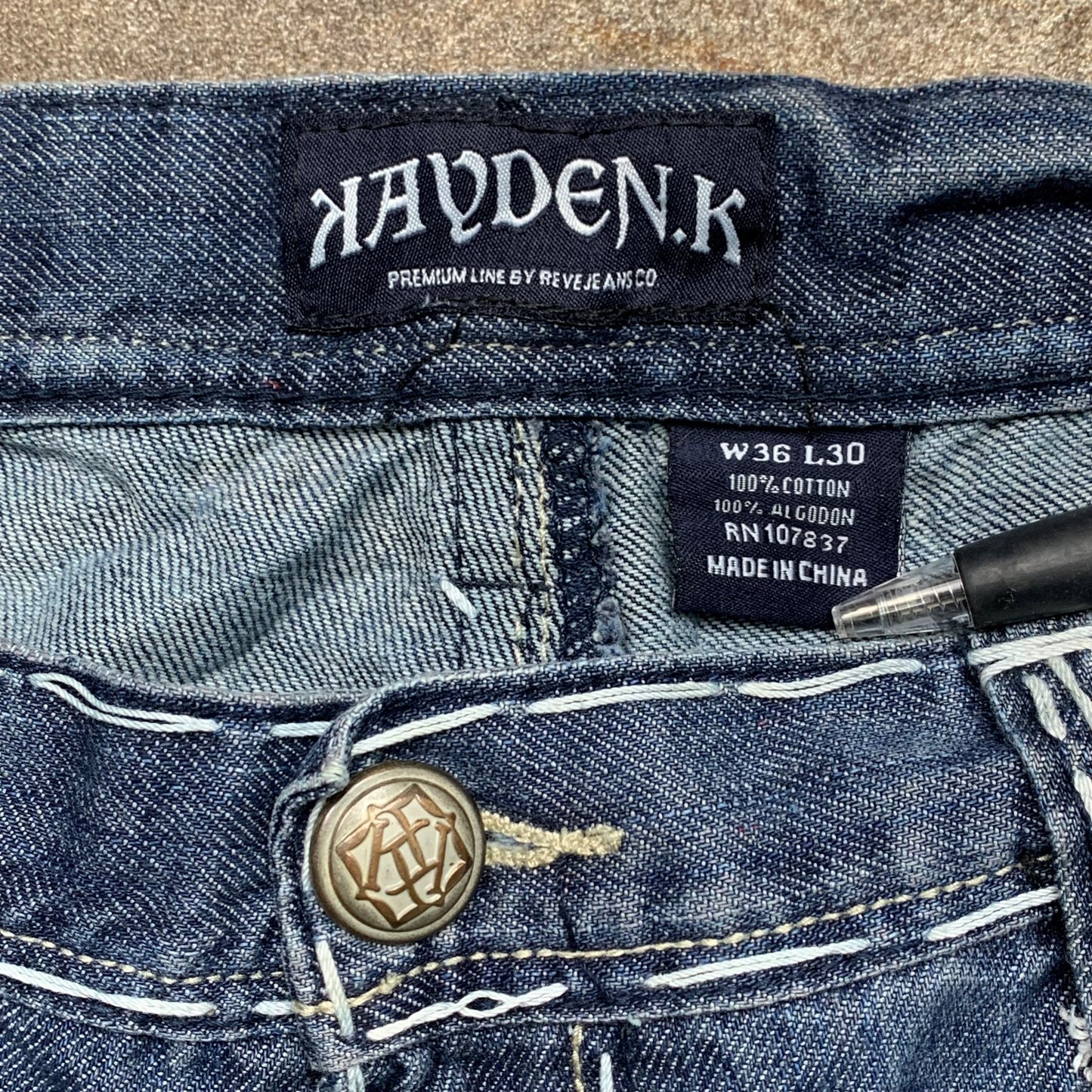 Reve Kayden K 00s flared graphic baggy jeans