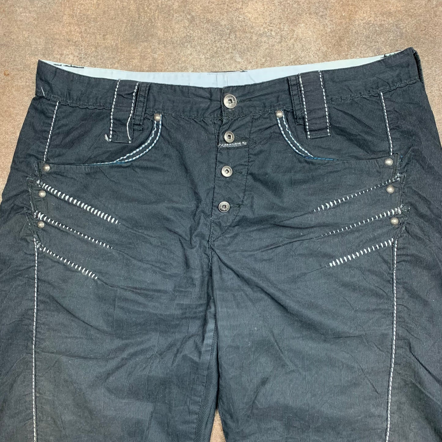 Marithé + François Girbaud 00s corduroy twisted jeans