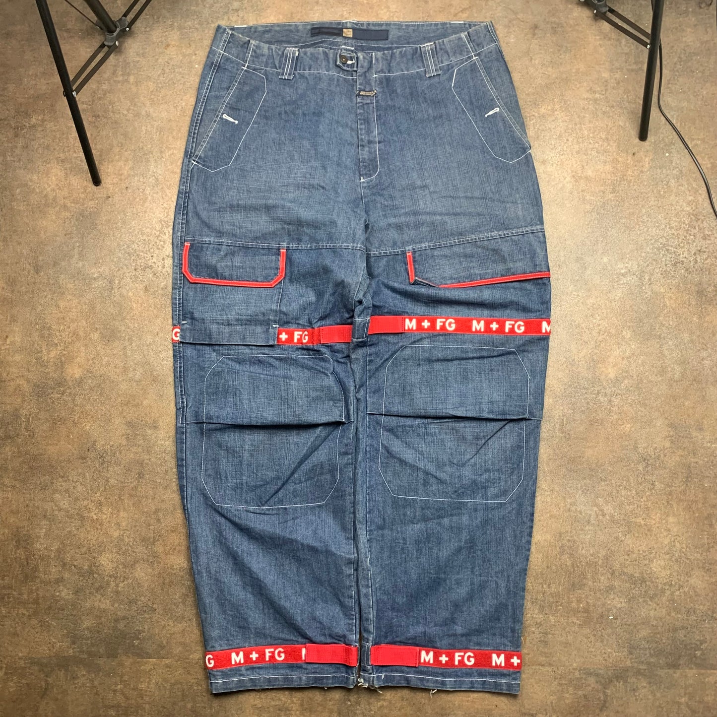 Marithé + François Girbaud 00s baggy velcro jeans