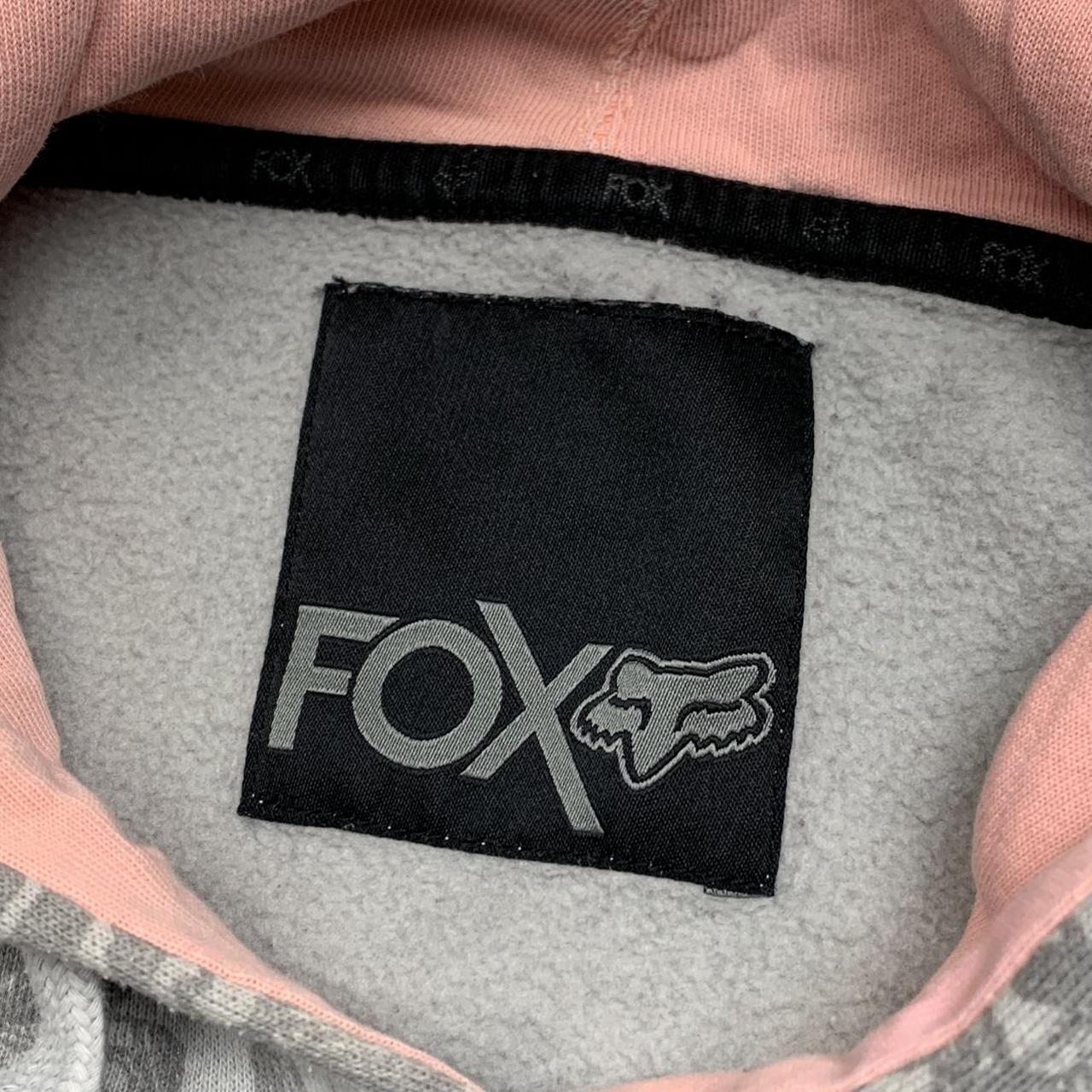 Fox Racing 00s grey baggy graphic hoodie