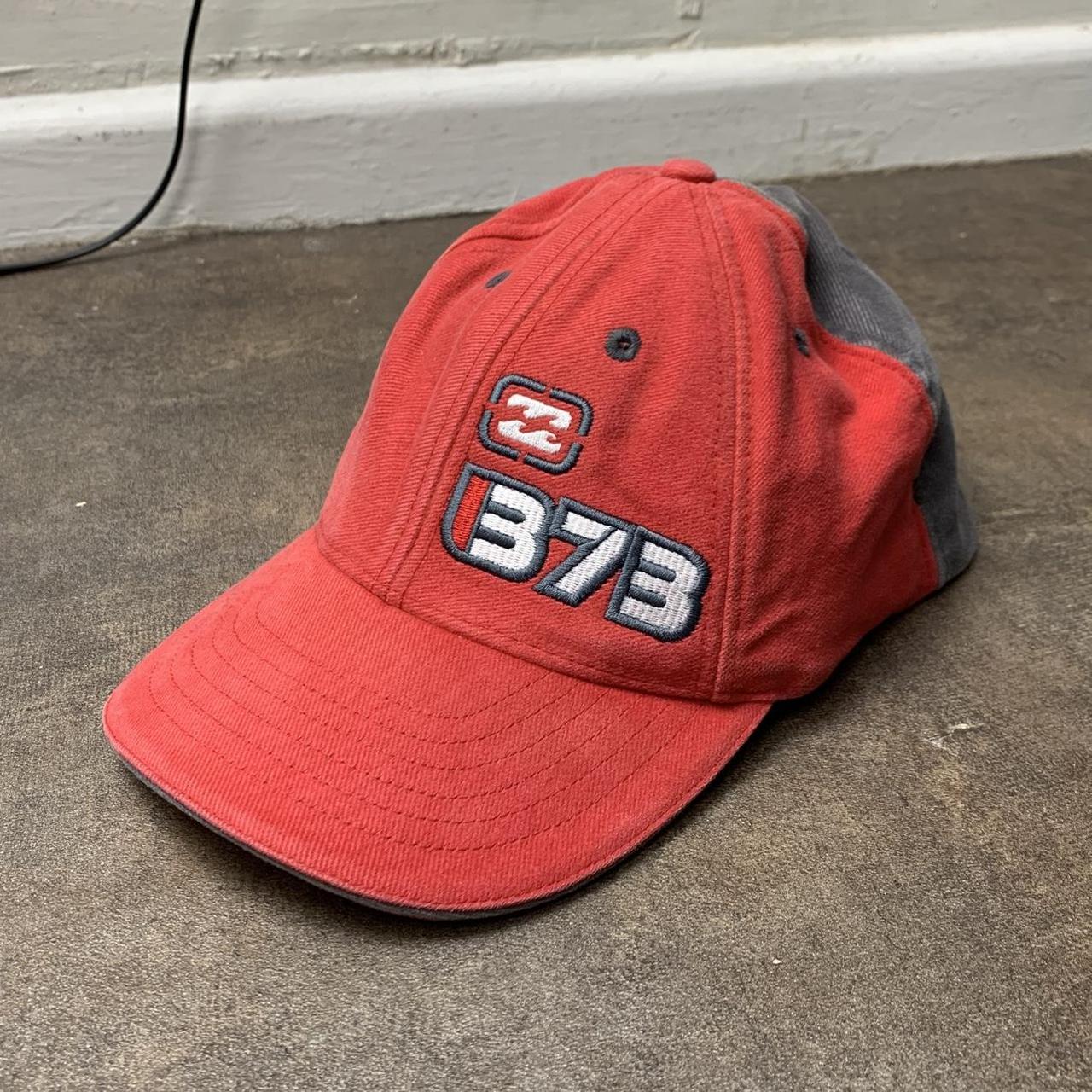 Billabong 00s red grey graphic cap