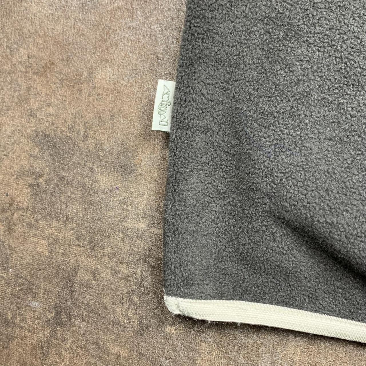 Animal 90s brown-grey boxy logo fleece sweater