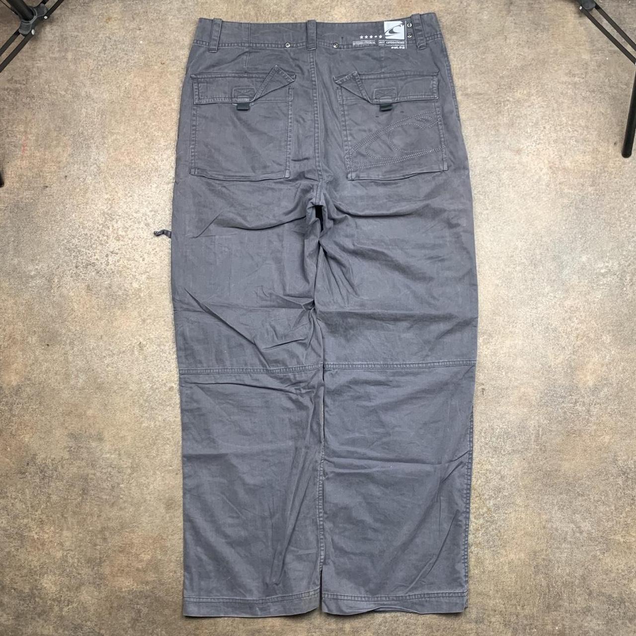 O'Neill 00s grey baggy graphic cargo trousers