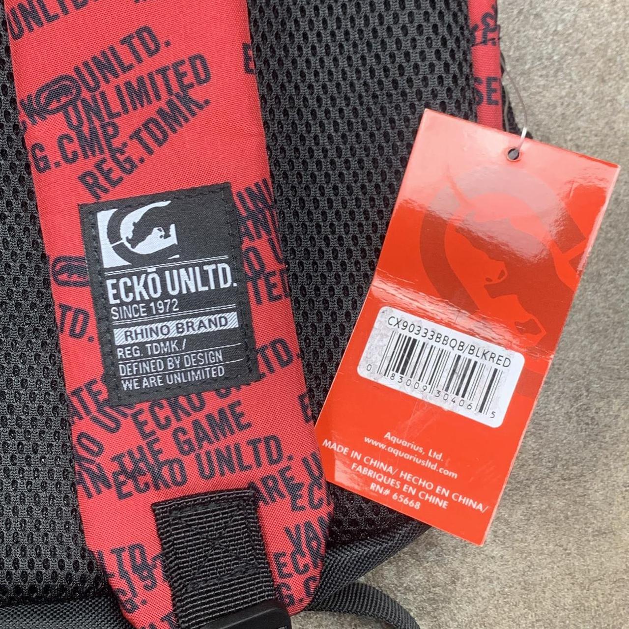 Ecko Unltd. black red graphic sling bag