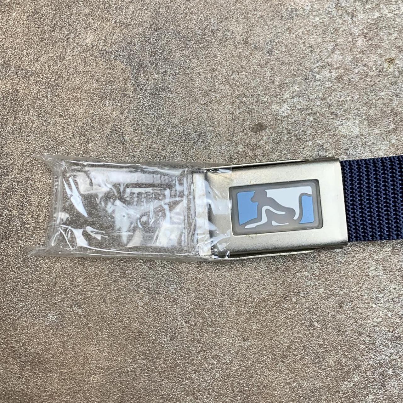 Drunknmunky 00s navy webbed buckle belt