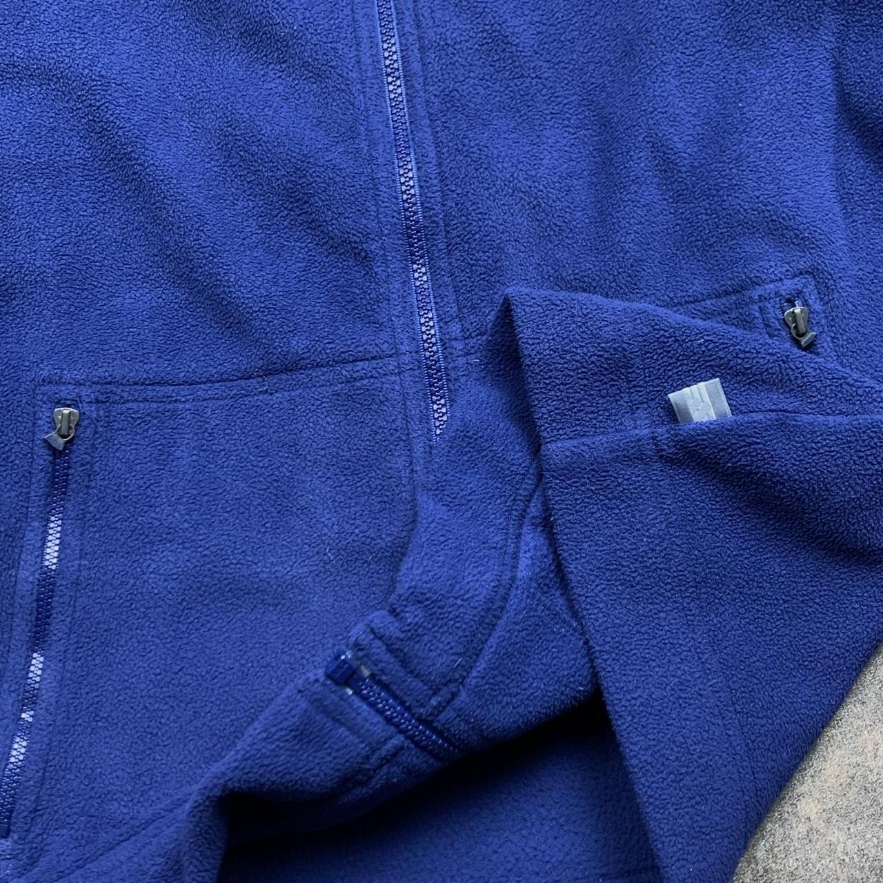 Adidas 00s graphic navy white fleece sweater