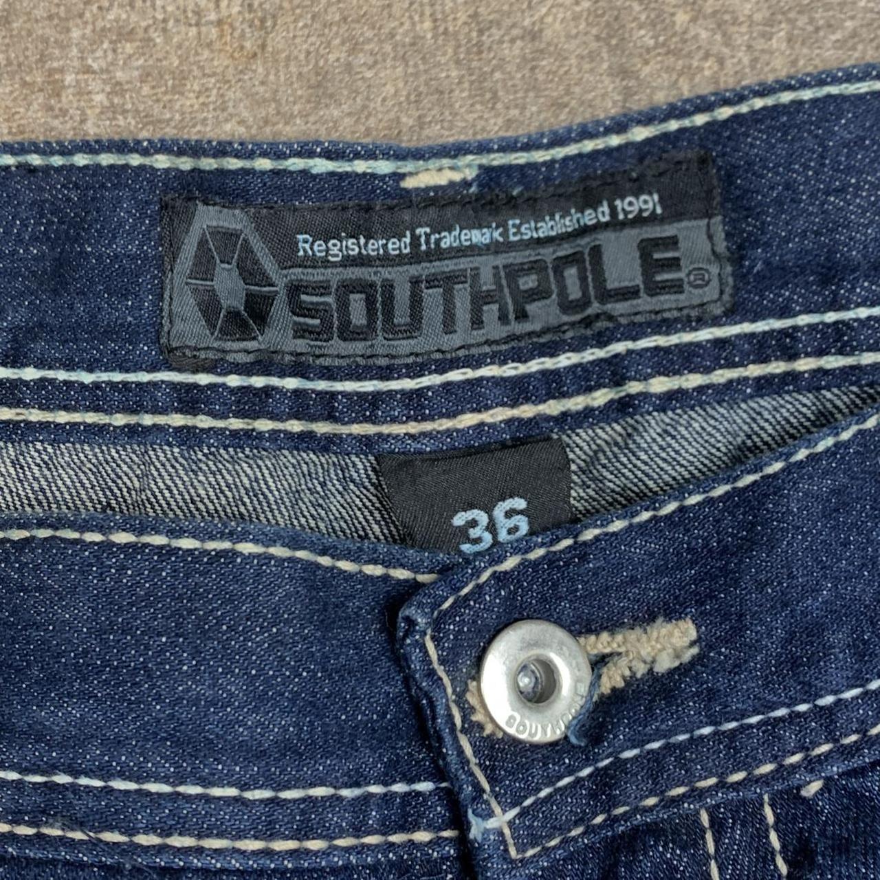 Southpole 00s navy embroidered denim jeans