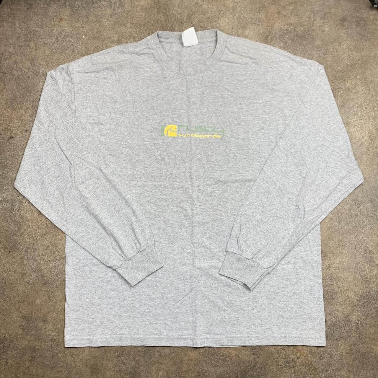 Rusty Surfboards 00s graphic grey long sleeve tee