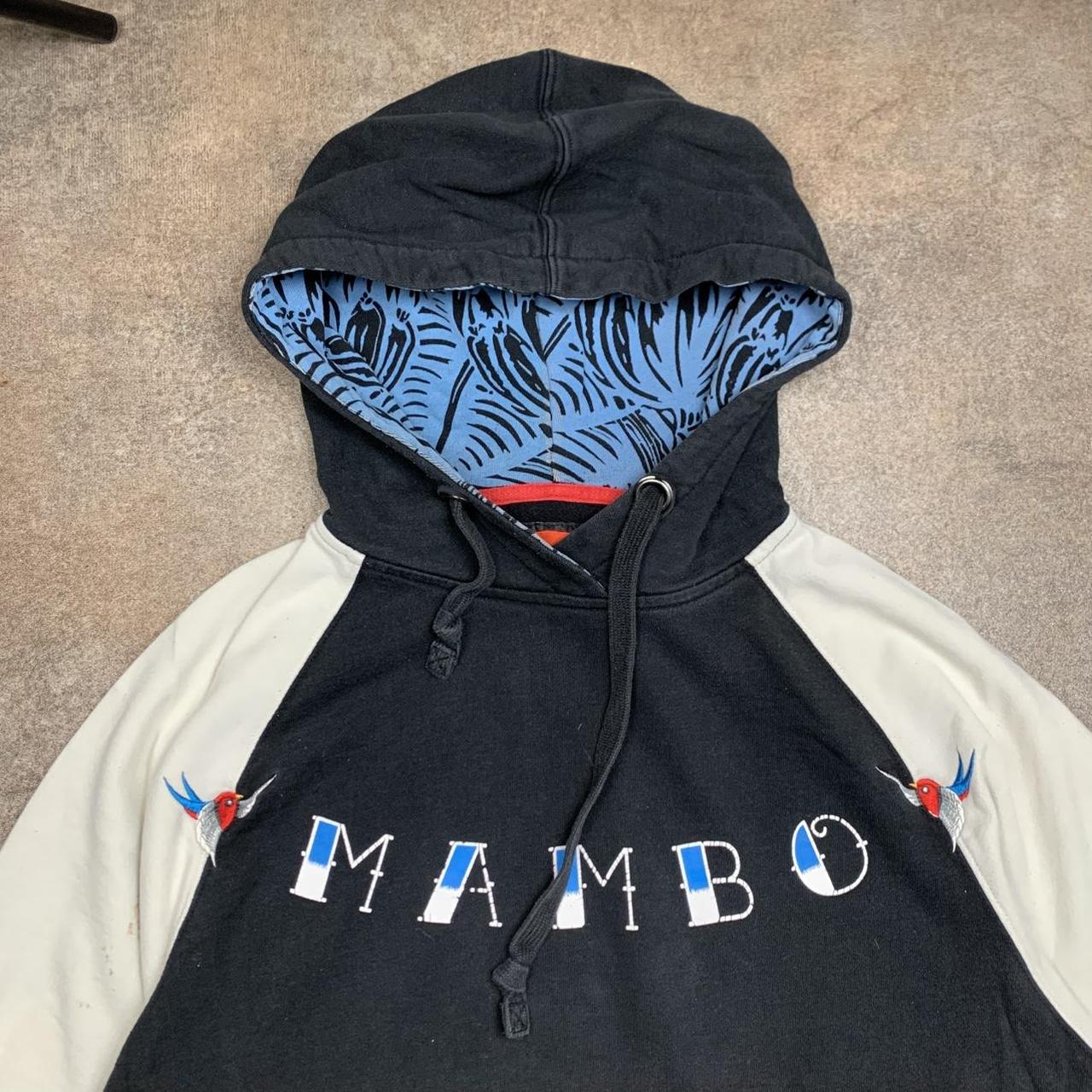 Mambo black white graphic hoodie
