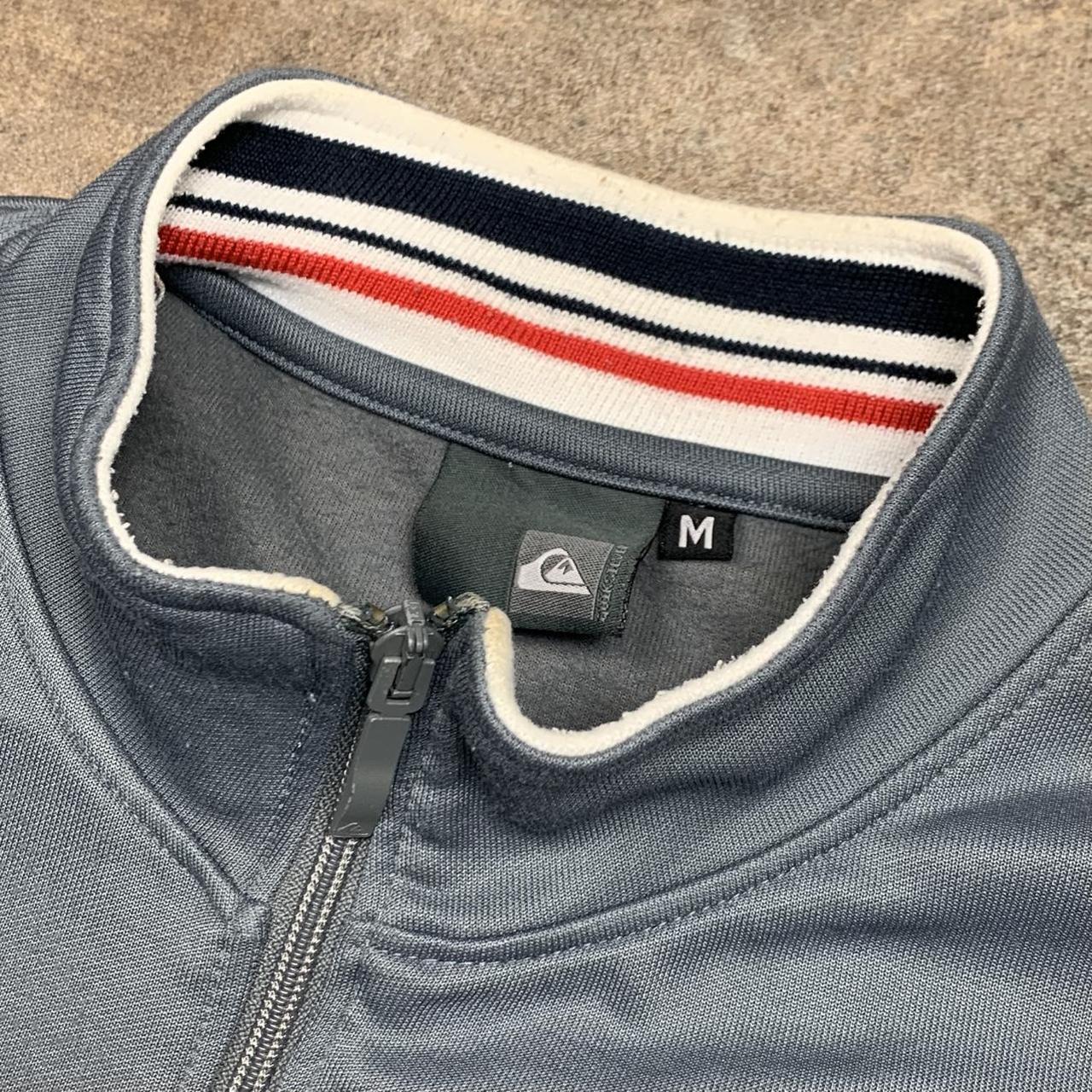 Quiksilver 90s grey graphic boxy zip jumper