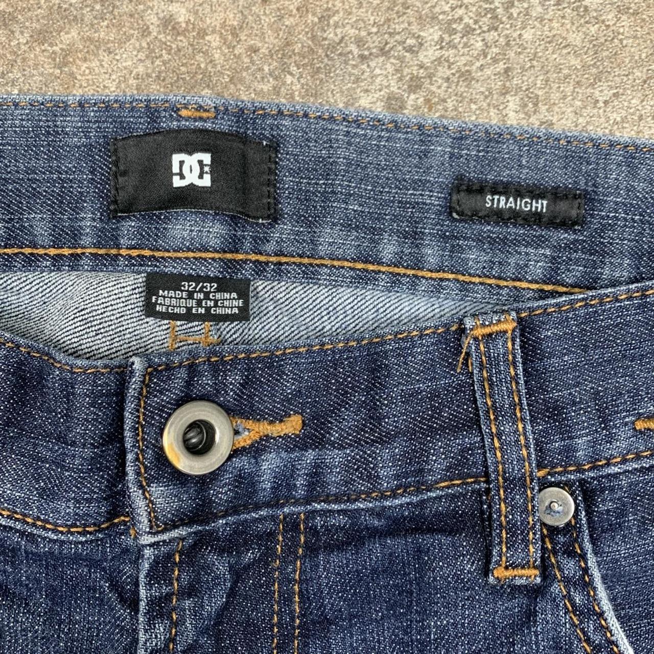 DC Shoes graphic straight leg navy denim jeans