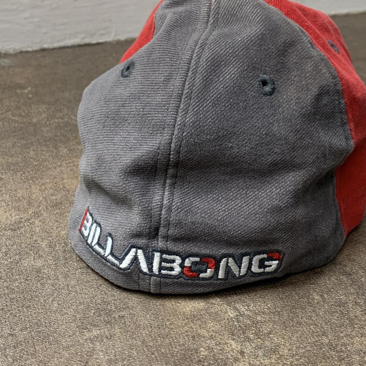 Billabong 00s red grey graphic cap