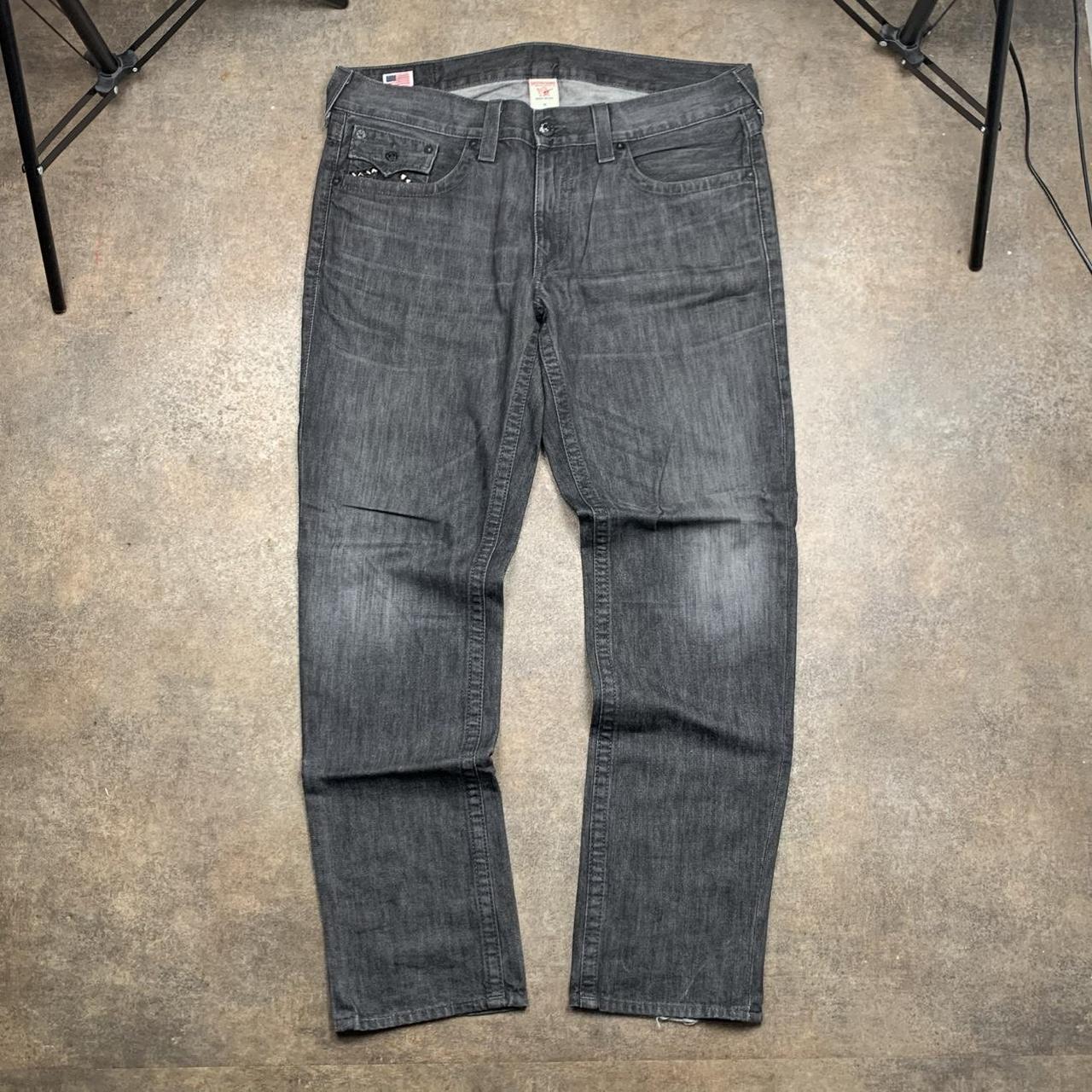 True Religion 00s black studded denim jeans
