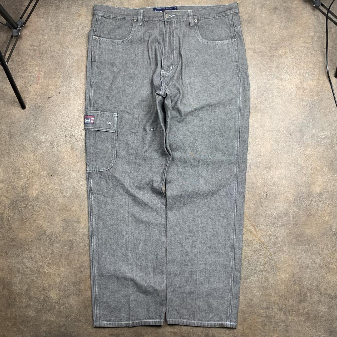 Phat Farm 00s baggy grey cargo denim jeans