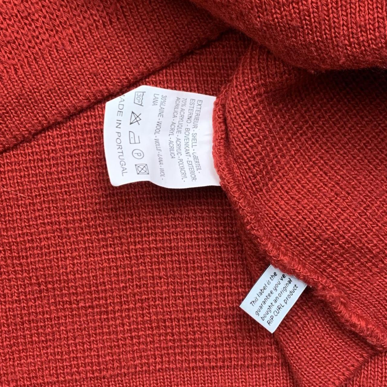 Rip Curl 00s red navy graphic knit sweatshirt
